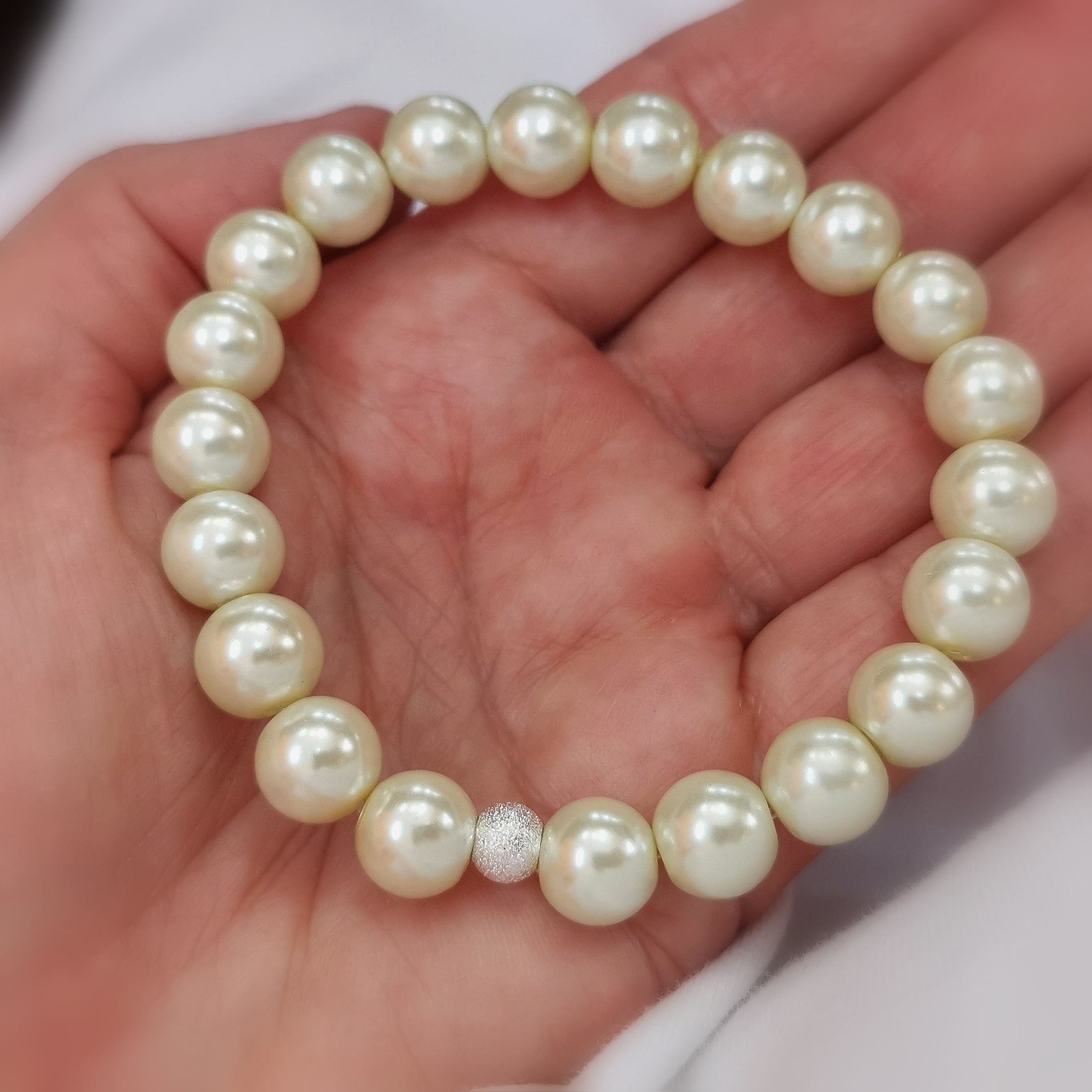 Mallorca Perlen Edelstein Heilstein Karma Armband klassisch, geweiht - Leichtigkeit