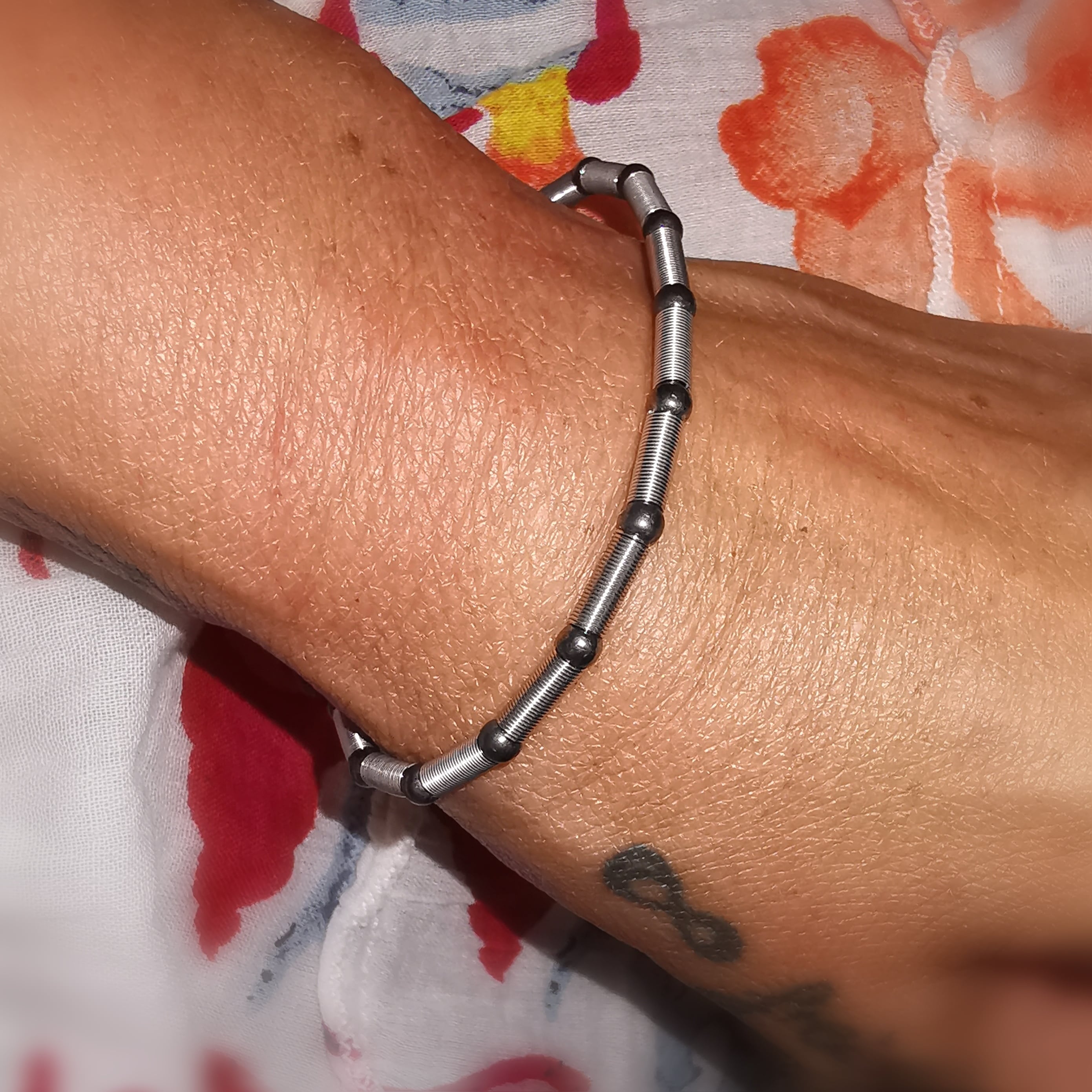 Edelstahl Sterlingsilber Armband, elastisch, alle Grössen