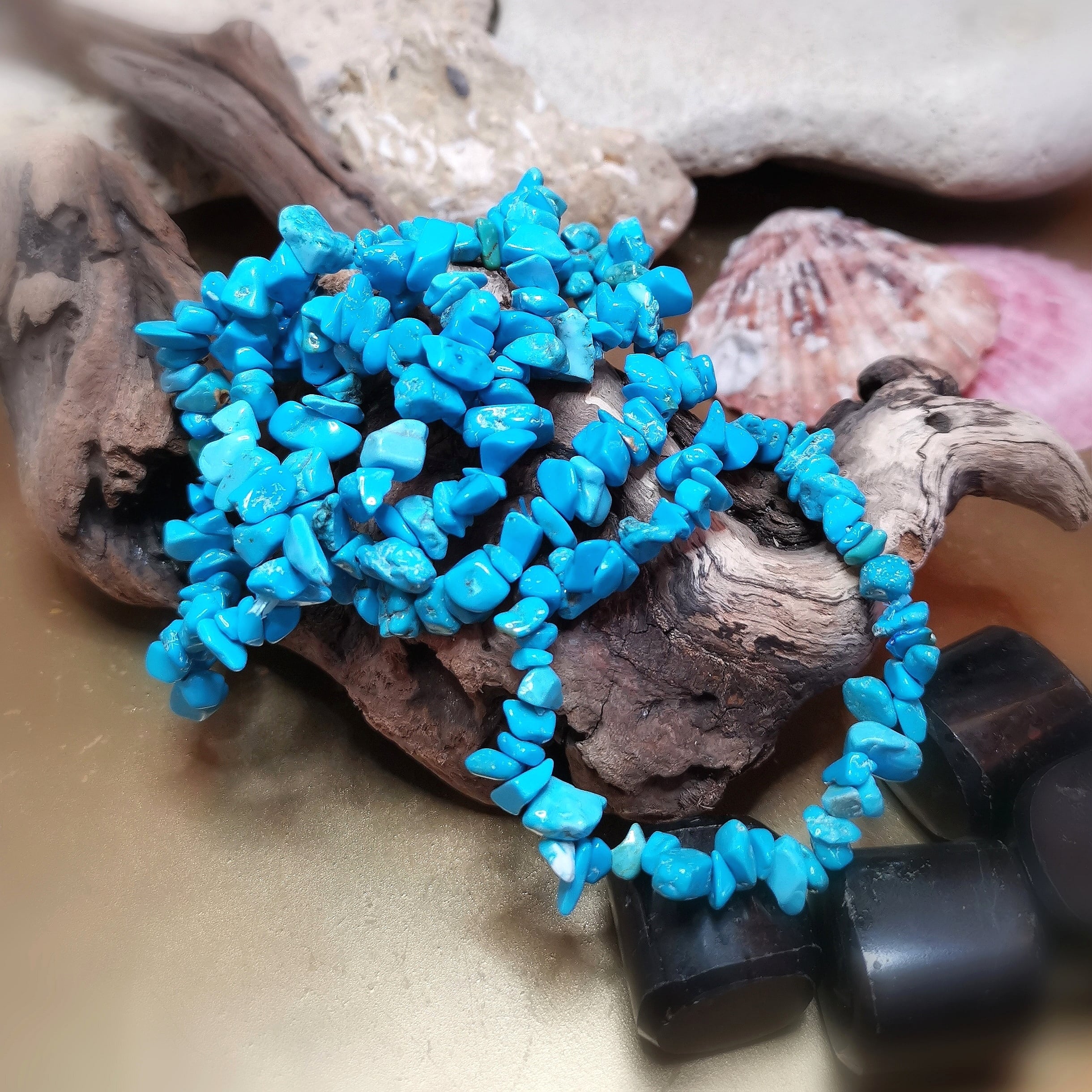 Howlith Türkis Freiform Edelstein Heilstein Armband - Leichtigkeit