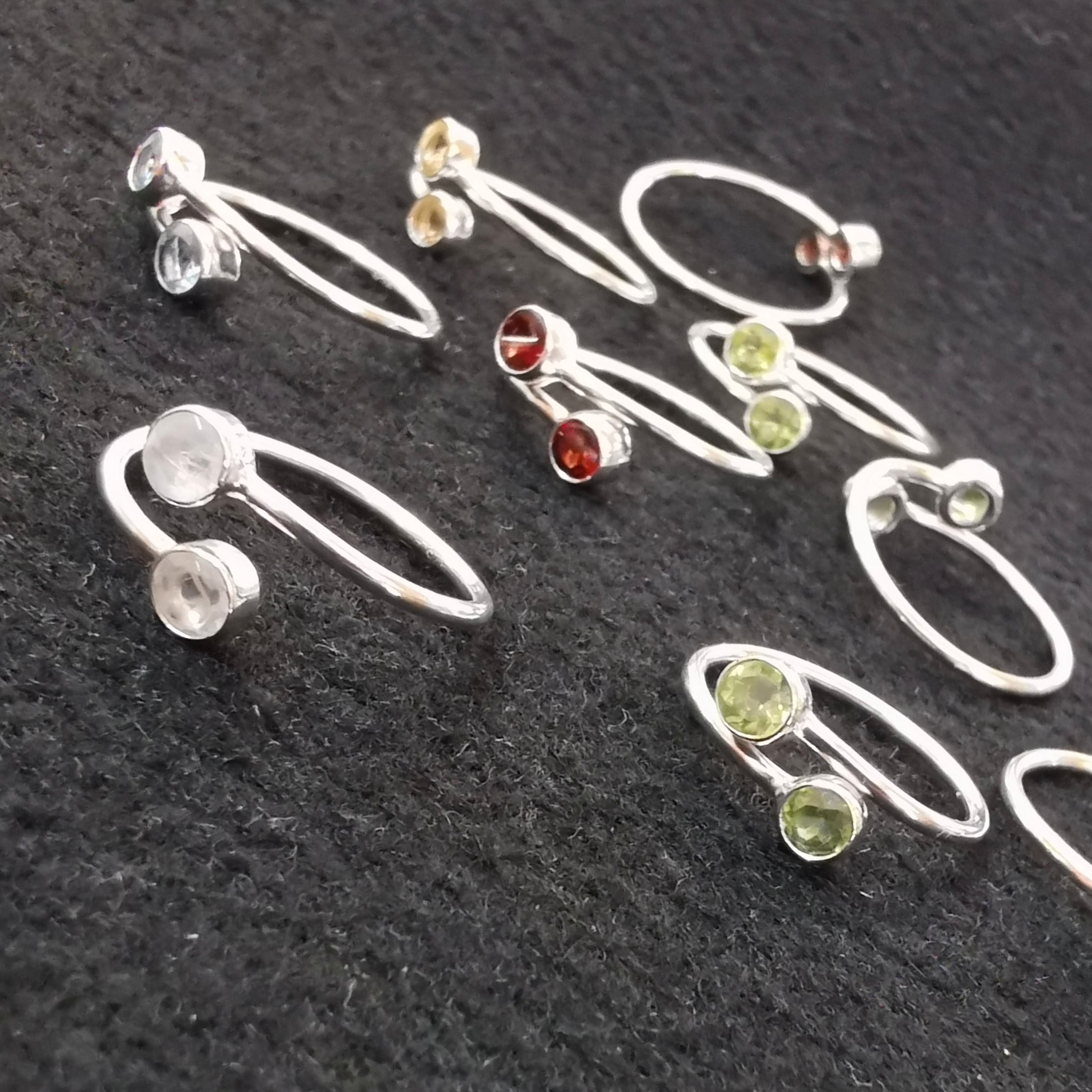 Mondstein AA Heilstein Qualität: Sterlingsilber Ring Chakra Karma Fingerring offen - Lebenslust