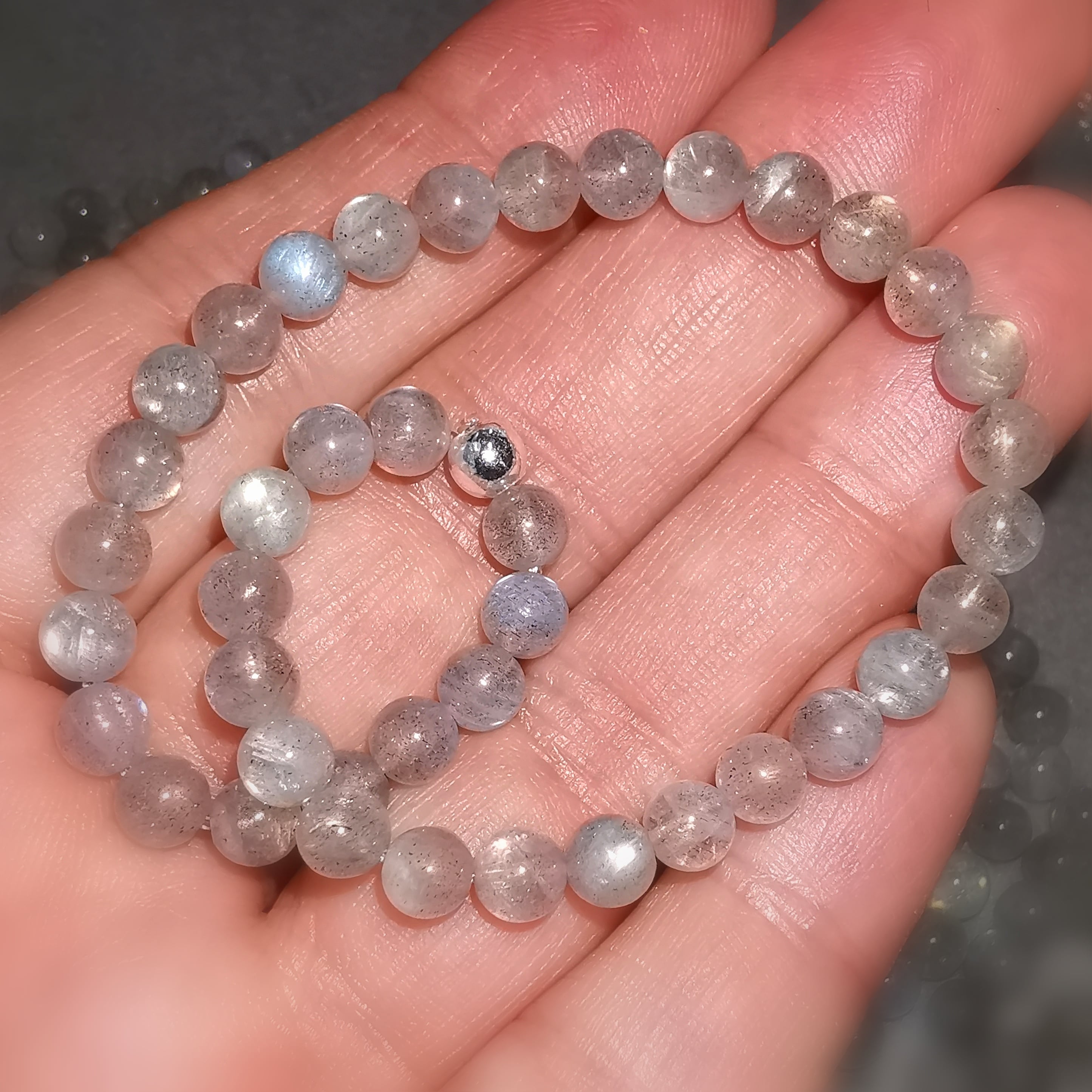 Labradorit Regenbogen Mondstein Armband, A Heilstein Qualität geweiht - Hoffnungsträger