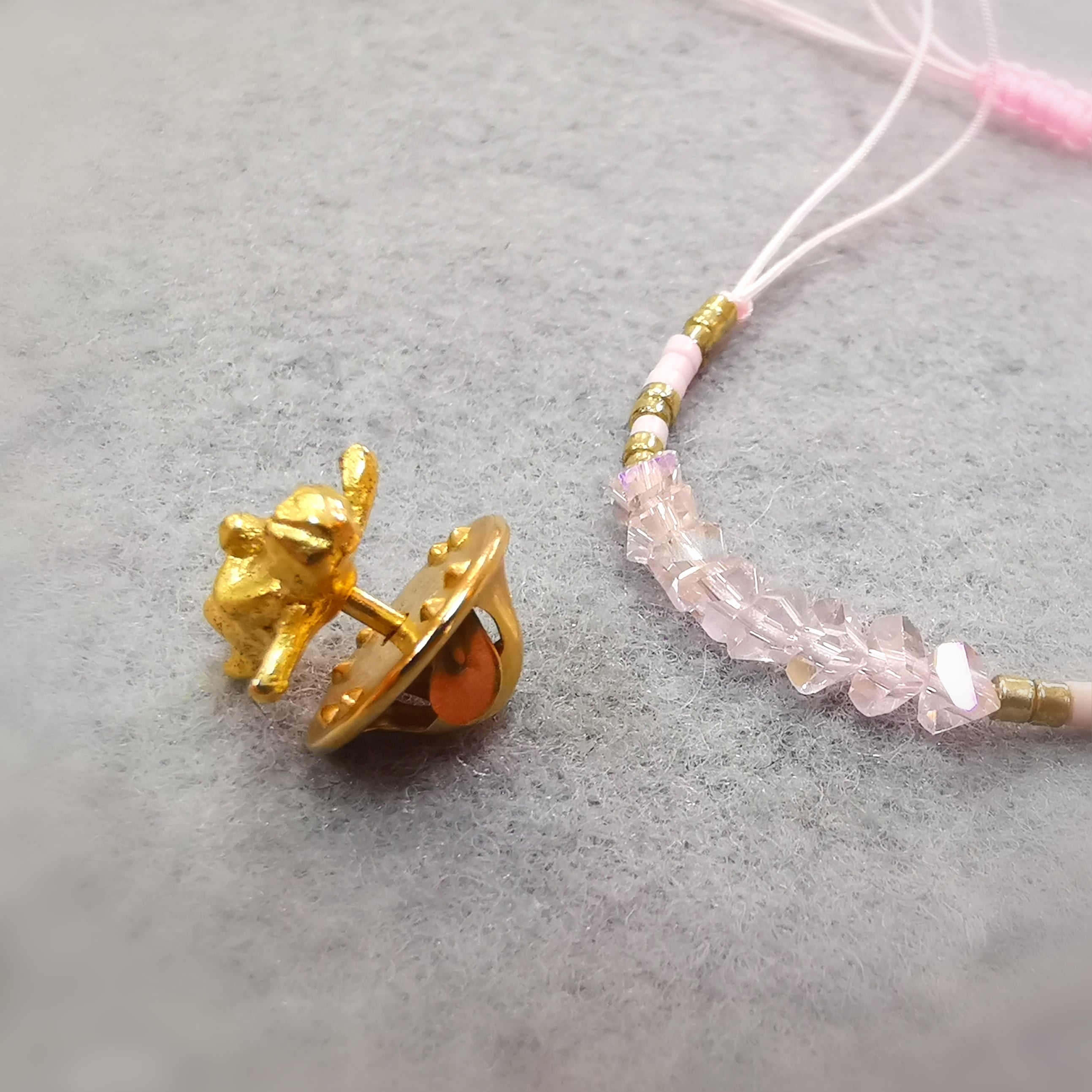 Engel Pin Armbändchen Geschenk Set Liebe, vergoldet, Karma Armband Schutzengel Anstecker