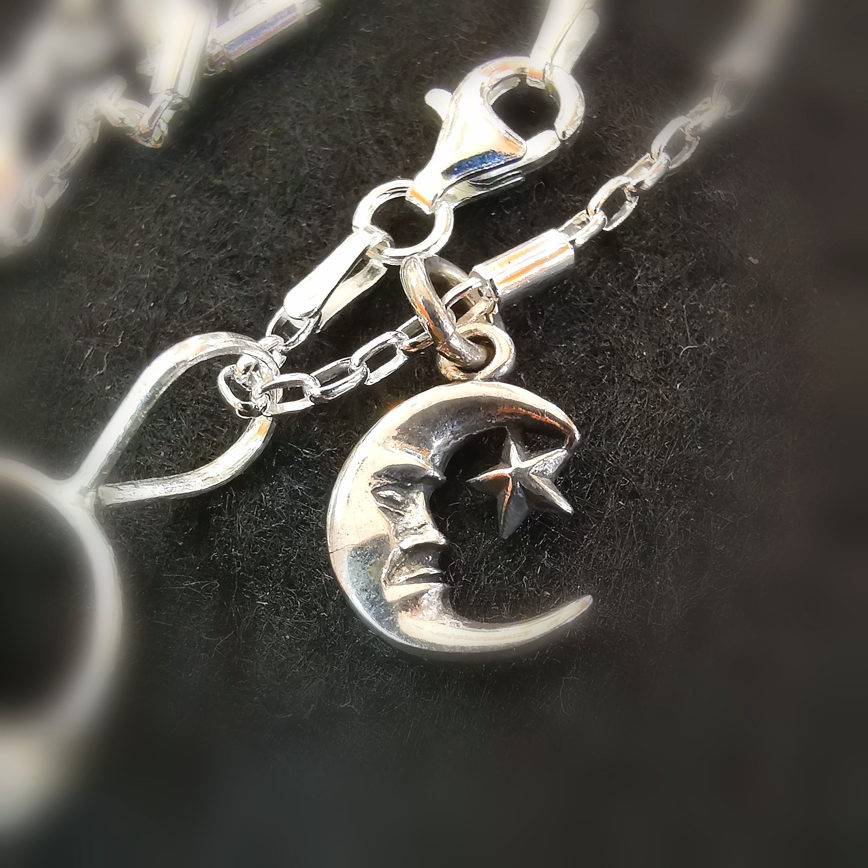 Onyx Spitze Schutz Edelstein Neumond Karma Kette, Heilstein geweiht, Vertrauen