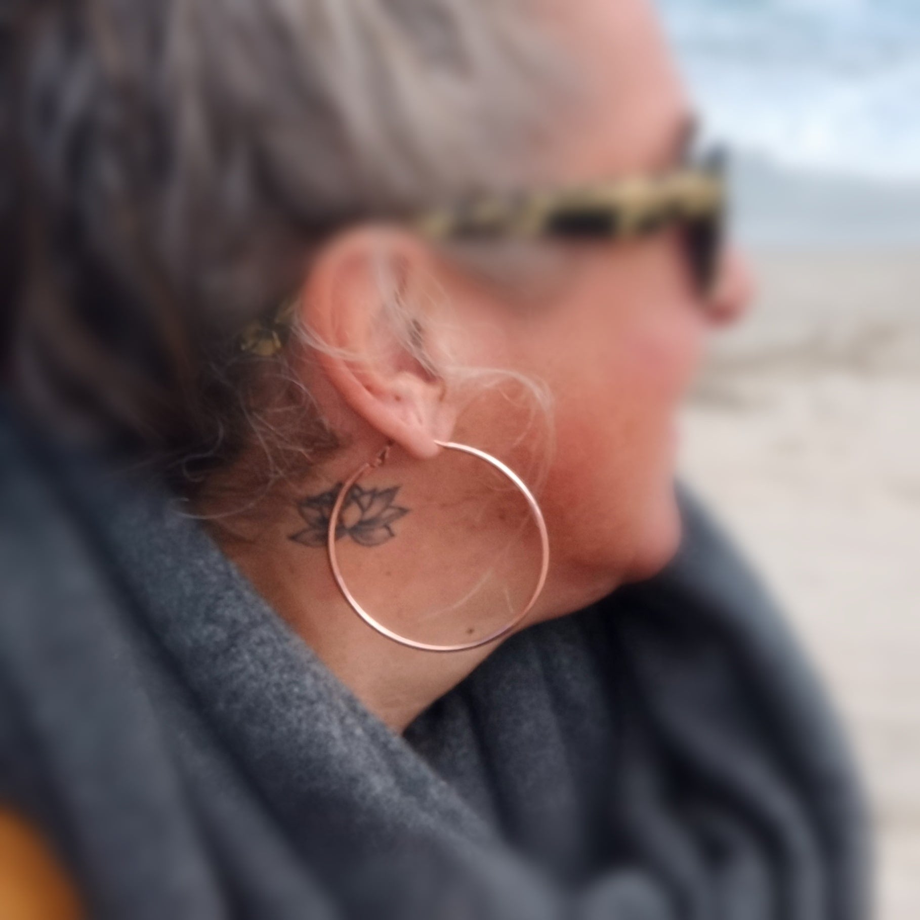 🌞 Boho Hoops Creolen in Gold Edelstahl antiallergen - ich feiere das Leben – wild, frei