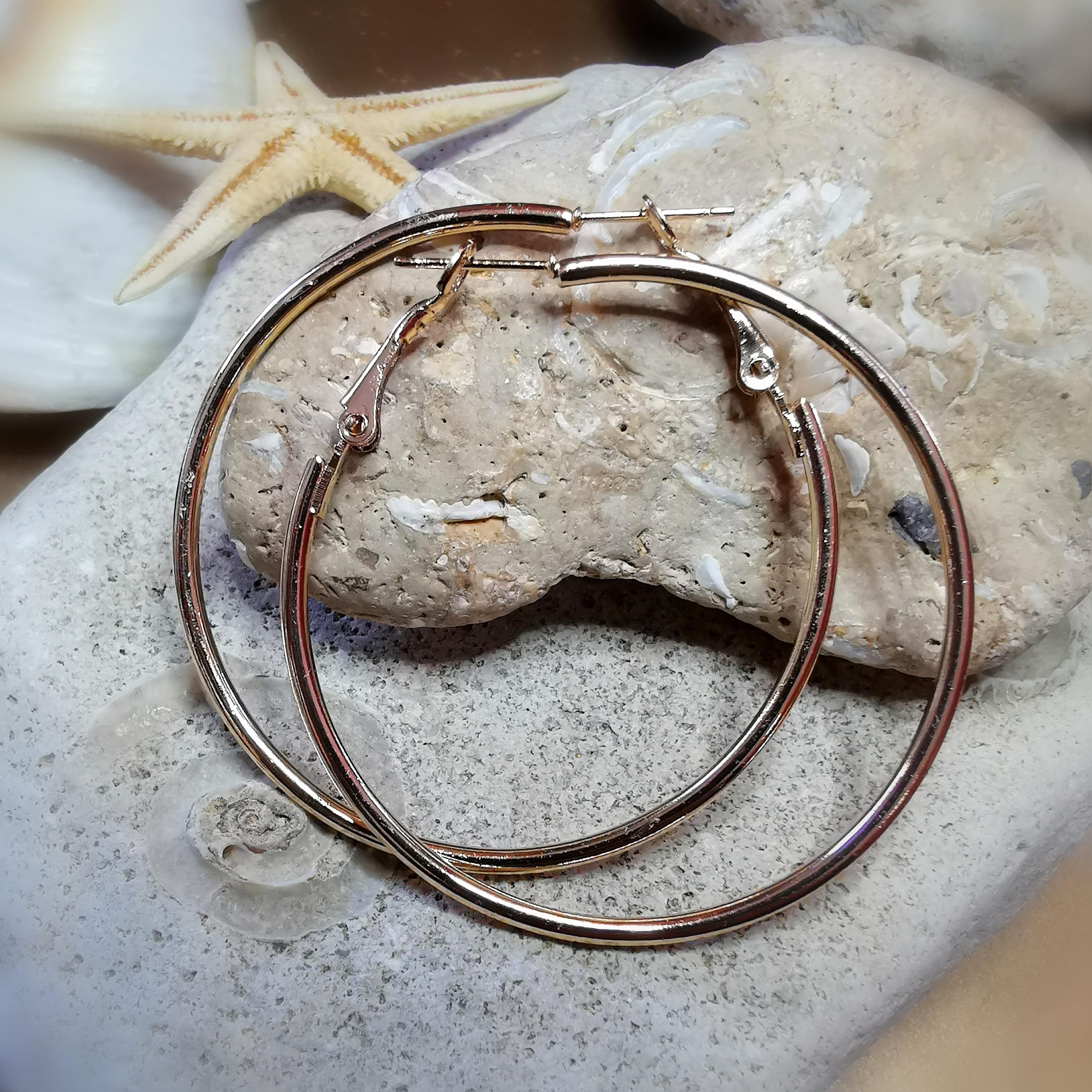 Aros criollos Boho Hoops en acero inoxidable dorado antialérgico - Celebro la vida – salvaje, libre