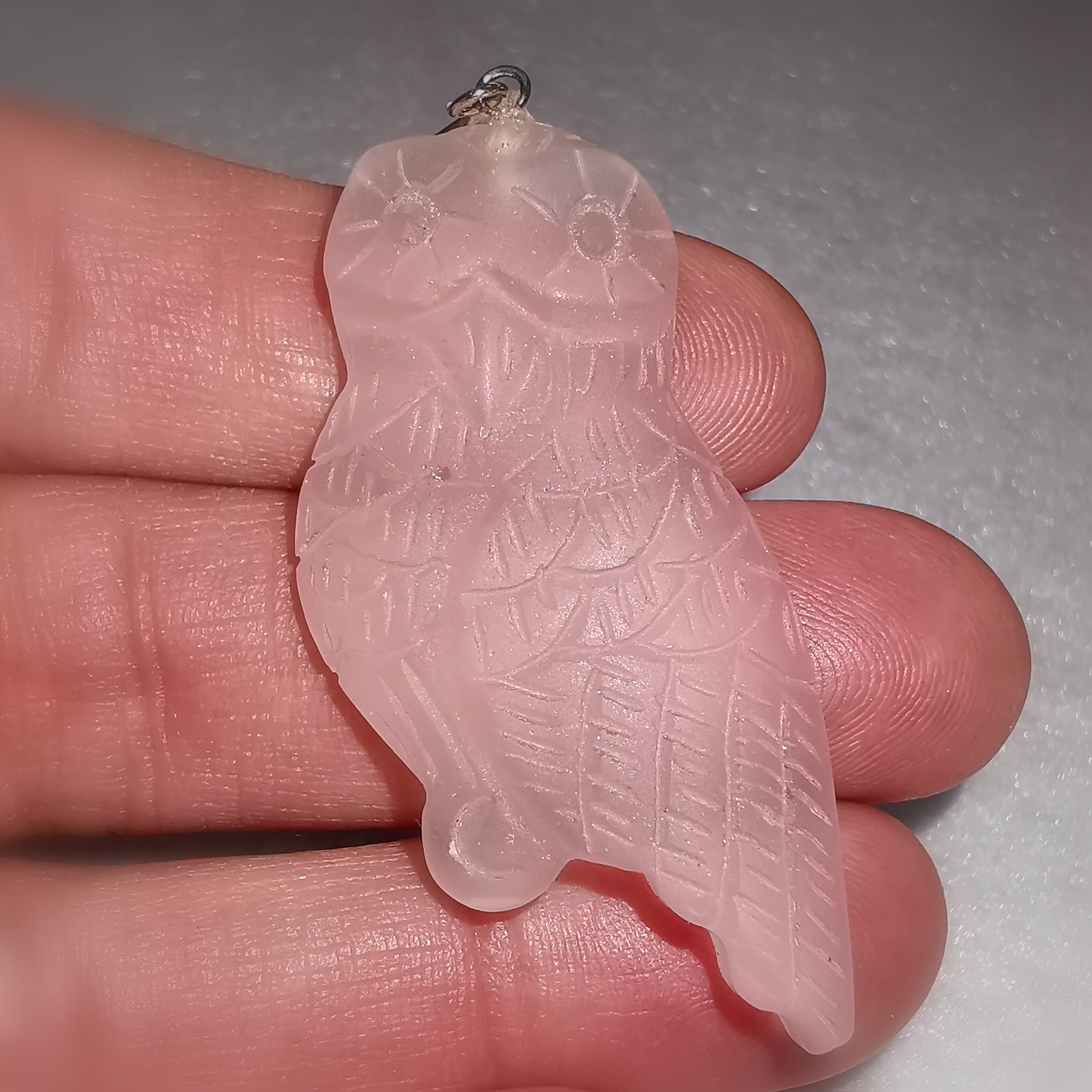 🦉 Eule - weises Krafttier, Karma Kette Leder Bergkristall Sterlingsilber, Vertrauen und Intuition
