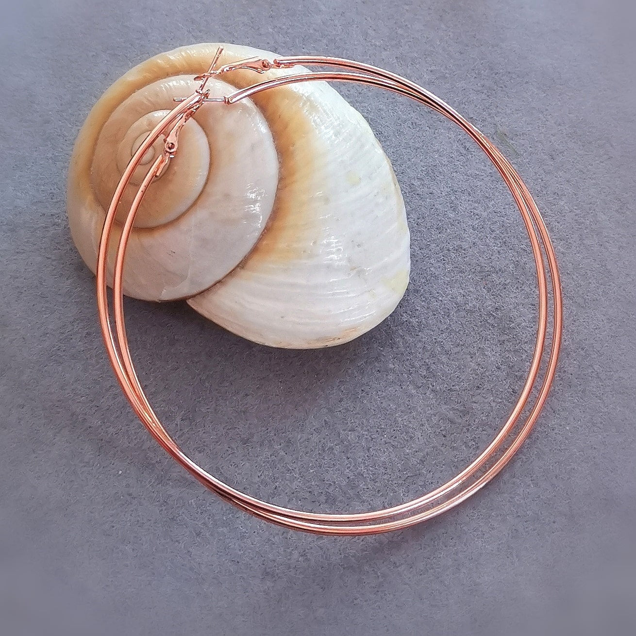 Boho Creolen Hoops in Rosegold Edelstahl antiallergen 10 cm – das Leben feiern mit Stil & Leichtigkeit