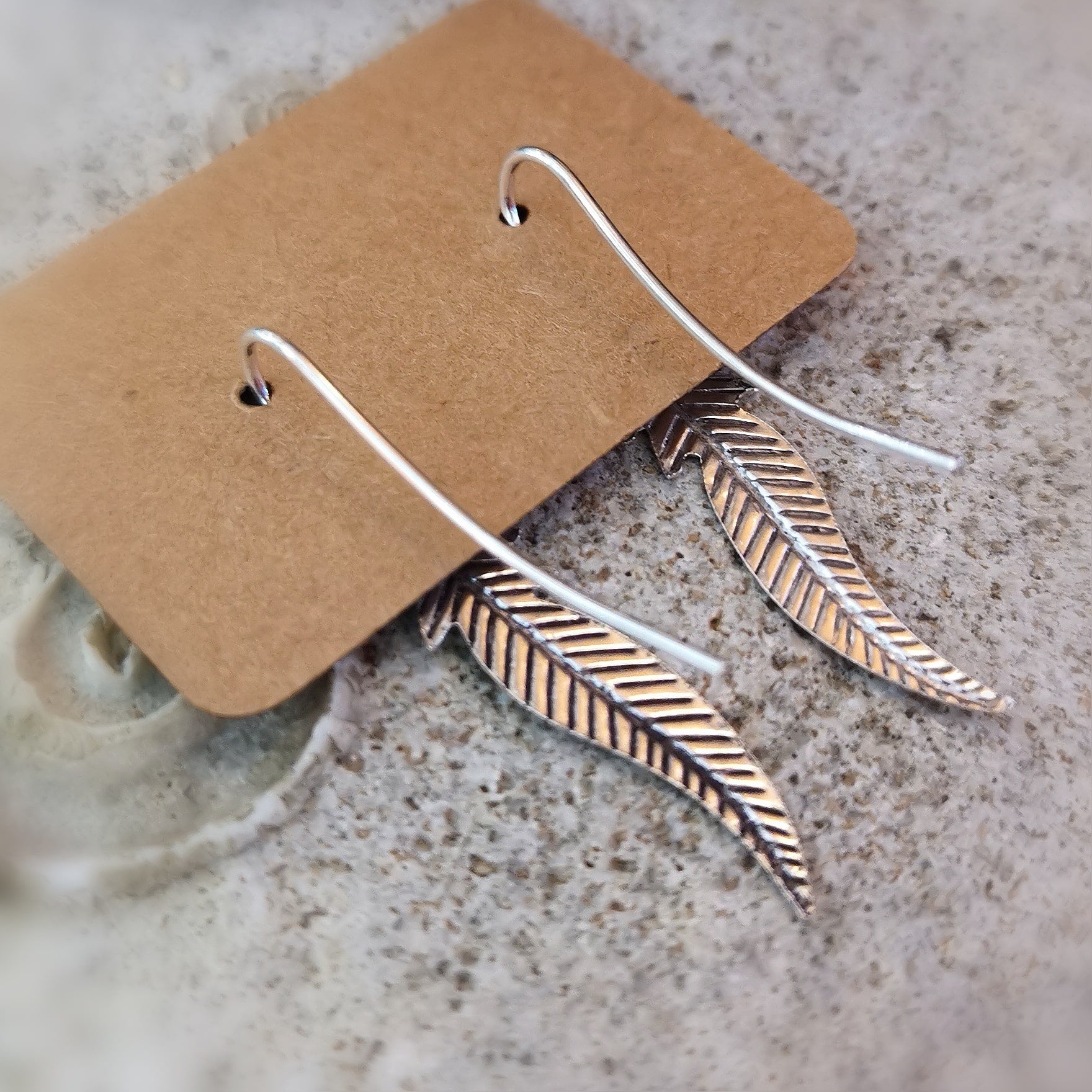 ✨ Design Feder Ohrringe Sterlingsilber – geweiht für Licht & Leichtigkeit