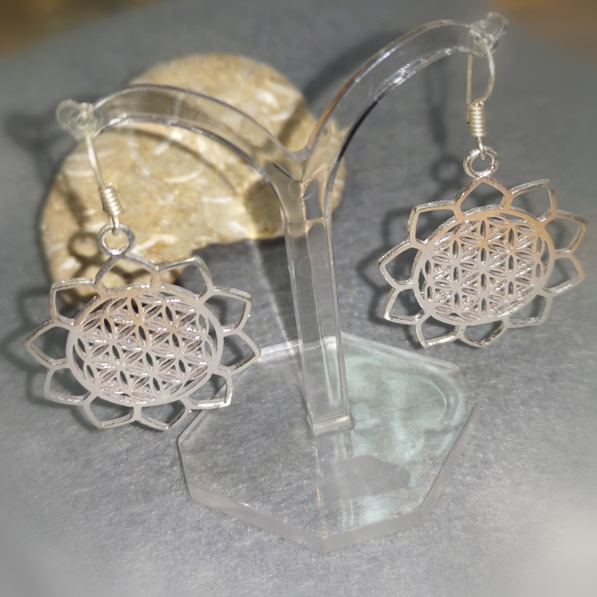 🌸 Lotus & Blume des Lebens Ohrhänger – innere Stärke & spirituelles Erwachen
