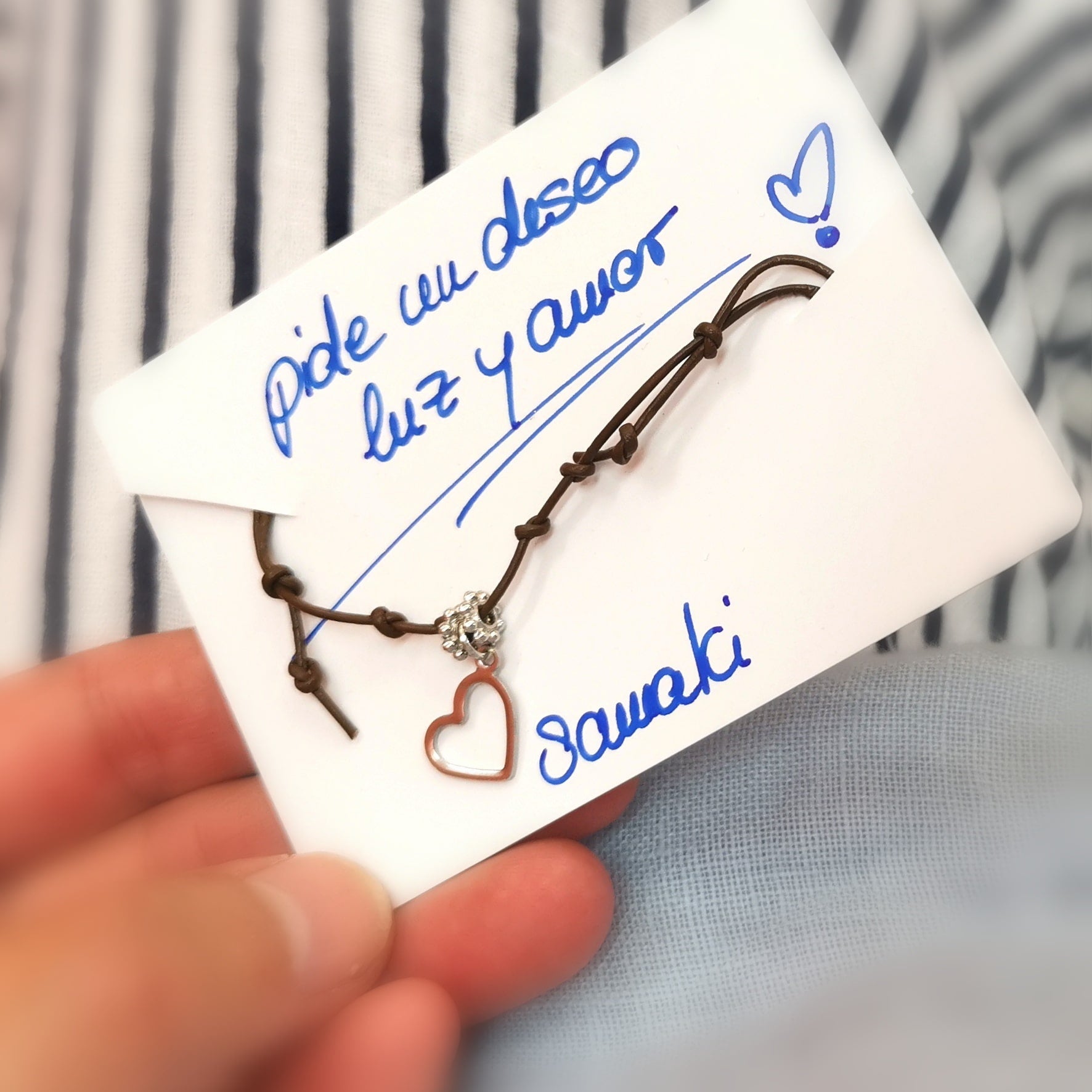 💖 Silber Herz Karma Armband – geweiht für Liebe & Lebensfreude