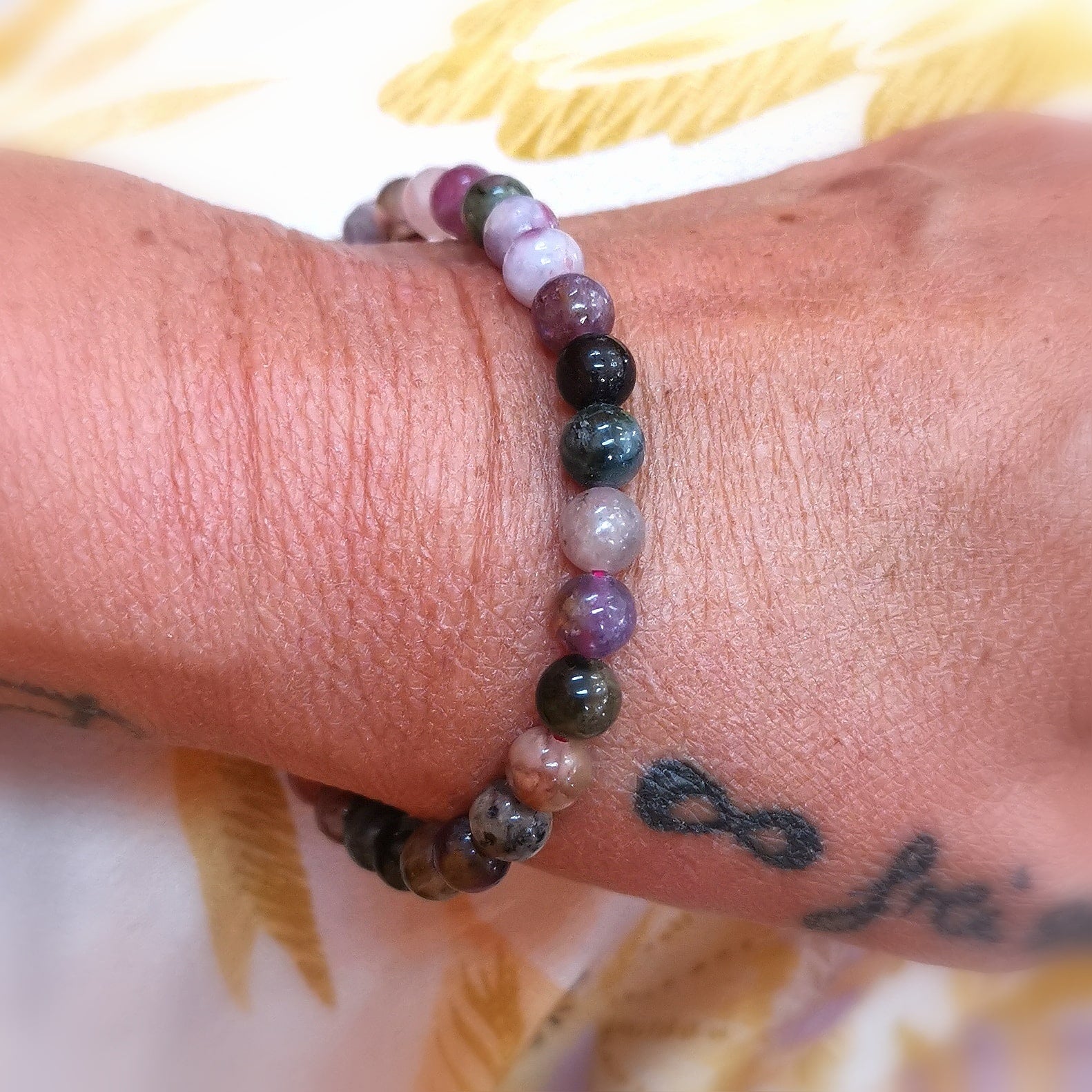 Turmalin Multicolor Edelstein Karma Armband – Schutz & Stärke