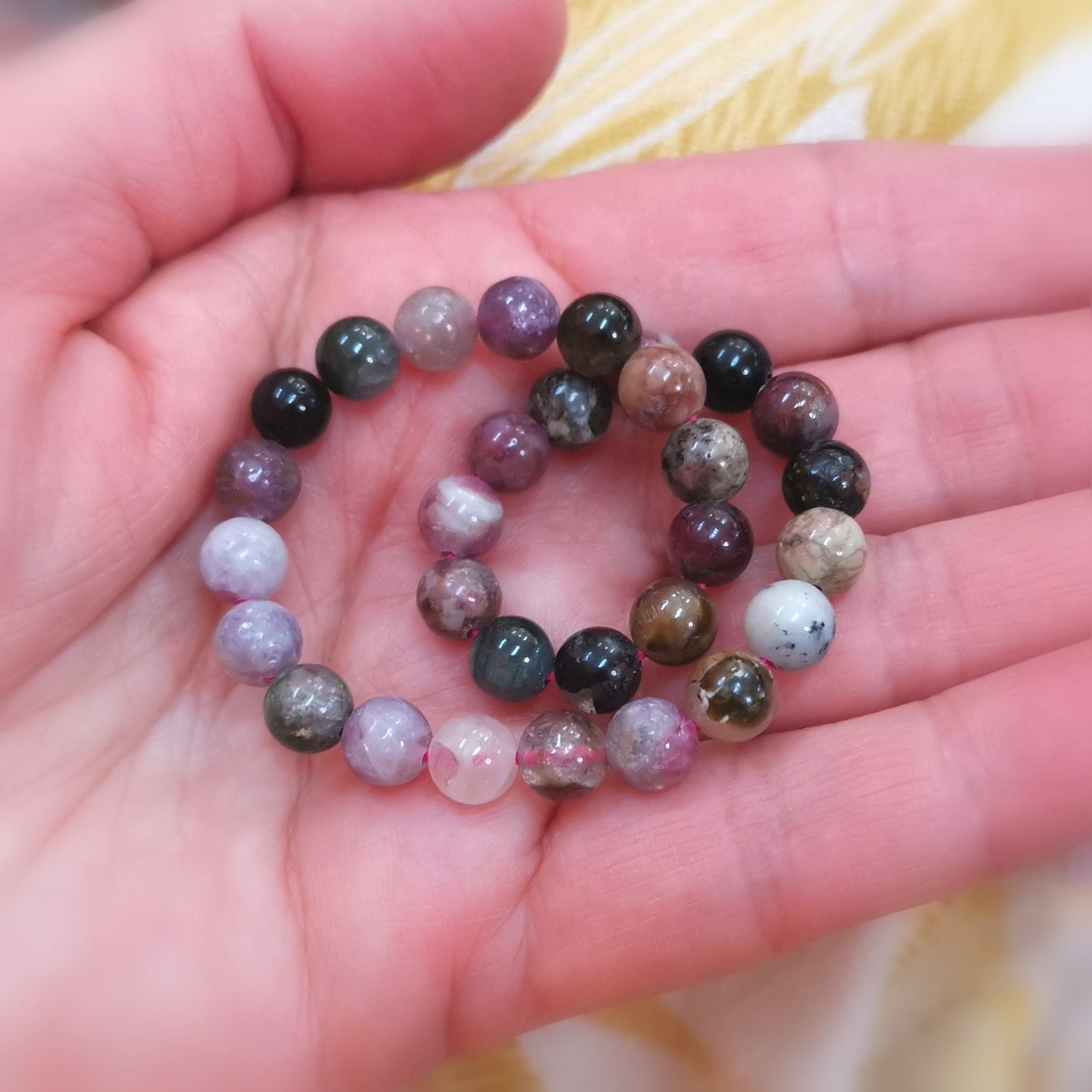 Turmalin Multicolor Edelstein Karma Armband – Schutz & Stärke