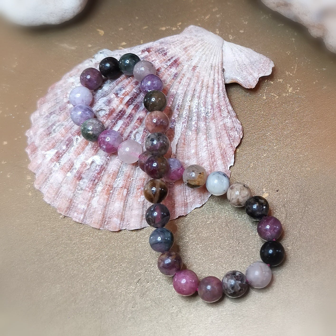 Turmalin Multicolor Edelstein Karma Armband – Schutz & Stärke