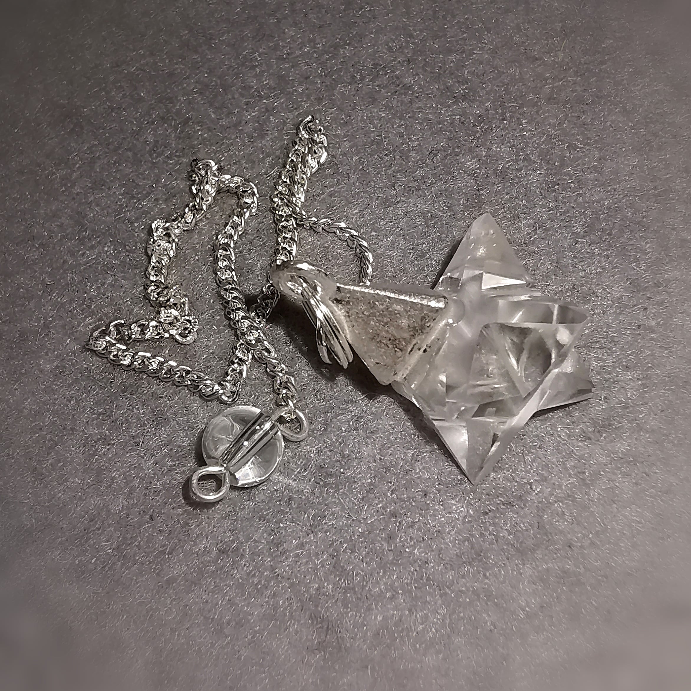 ✨ Merkaba Bergkristall Pendel – geweiht für Klarheit, Transformation & göttliche Ordnung