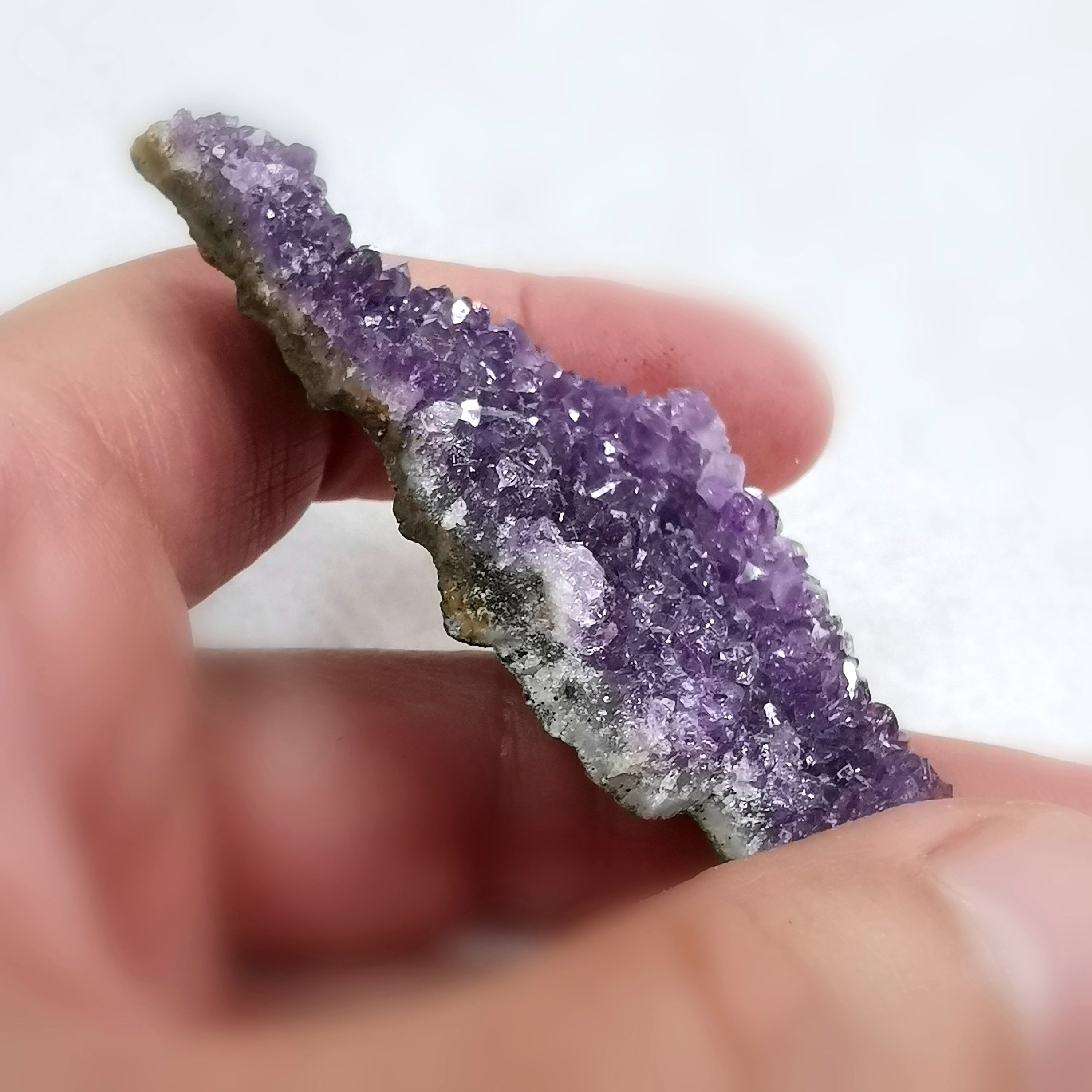 💜 Amethyst Edelstein Drusenstück – geweiht für Spiritualität & innere Harmonie