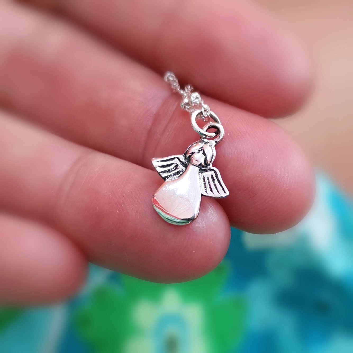 🪽 Schutzengel Kette Sterlingsilber – happy little angel