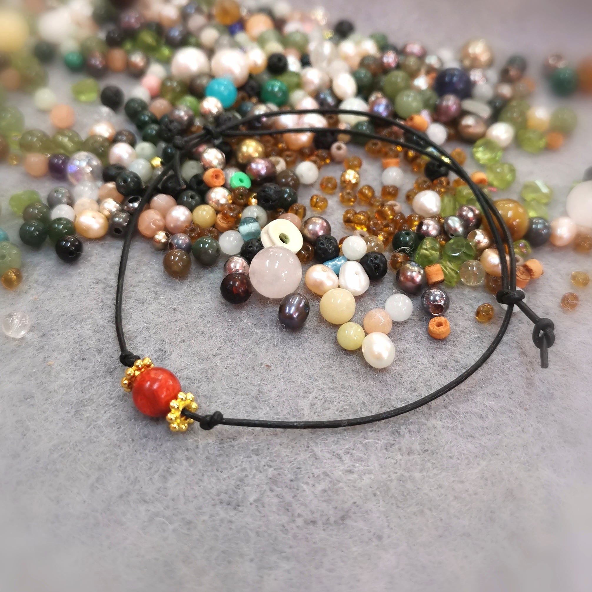 ❤️ Koralle Leder: Karma Armbändchen beste Freunde #withlove