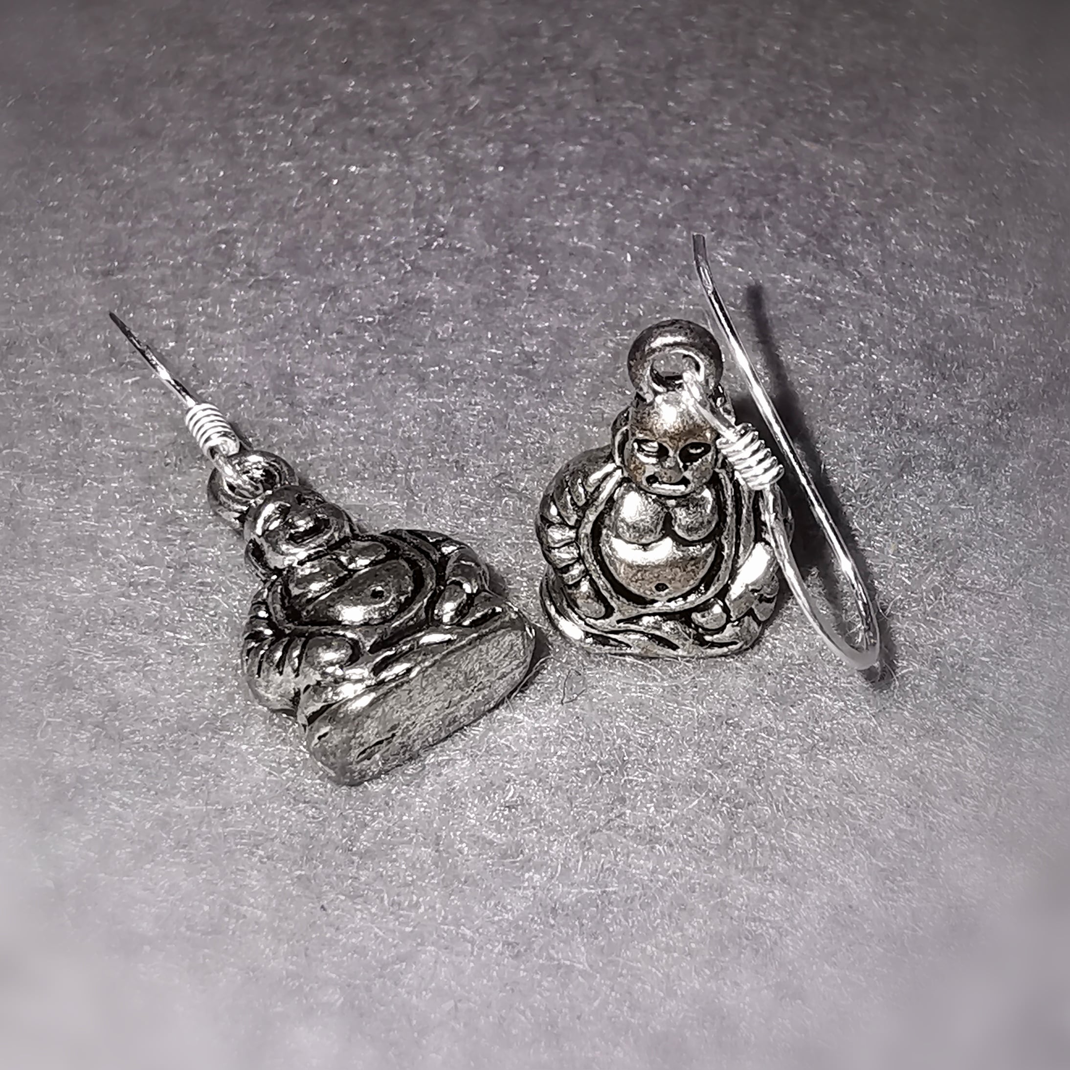 🧘♂️ BuDai Buddha Lucky Buddha Earrings – consecrated for joy, serenity & inner peace