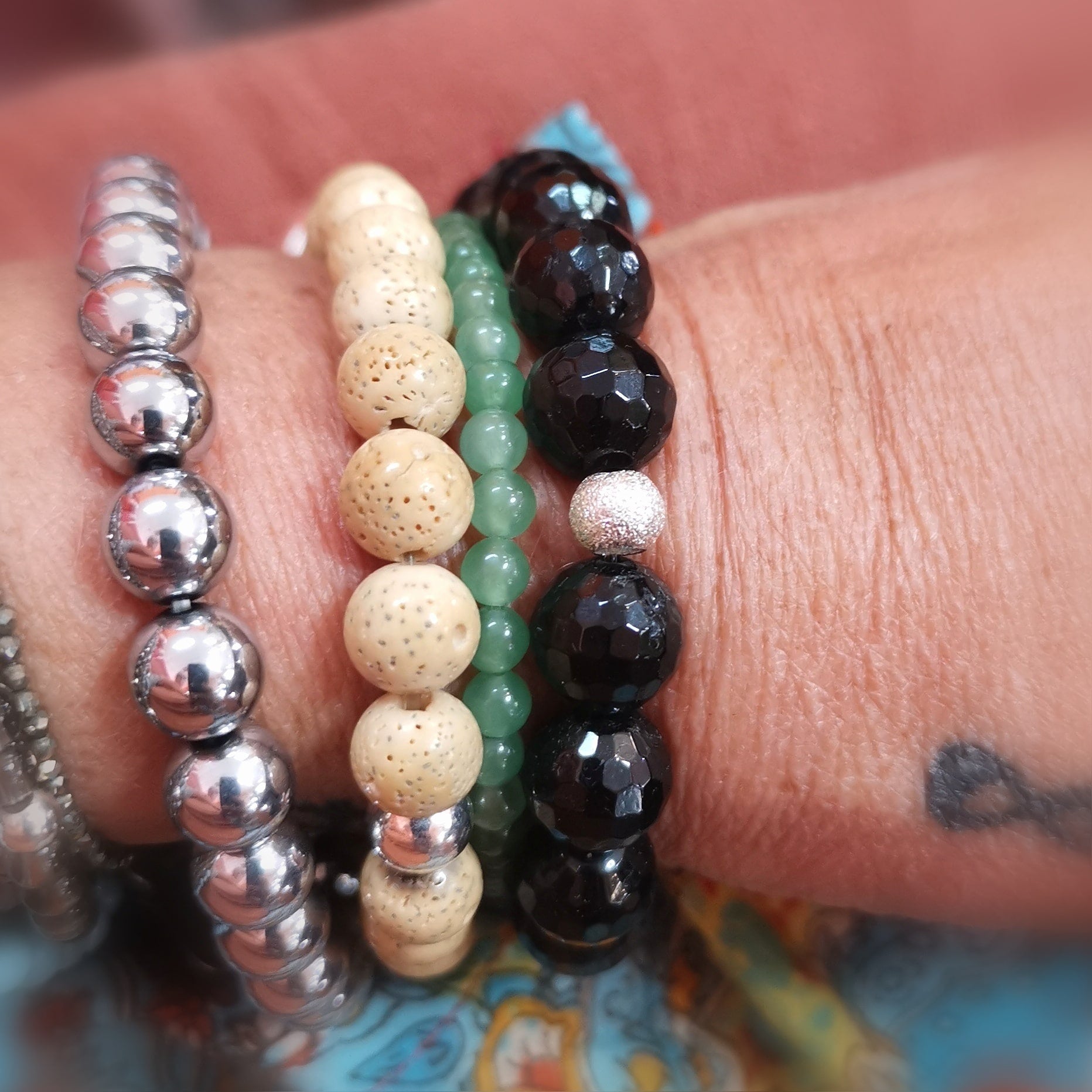 🖤 Onyx Extra Edelstein Karma Armband – geweiht für Schutz, Kraft & Erdung