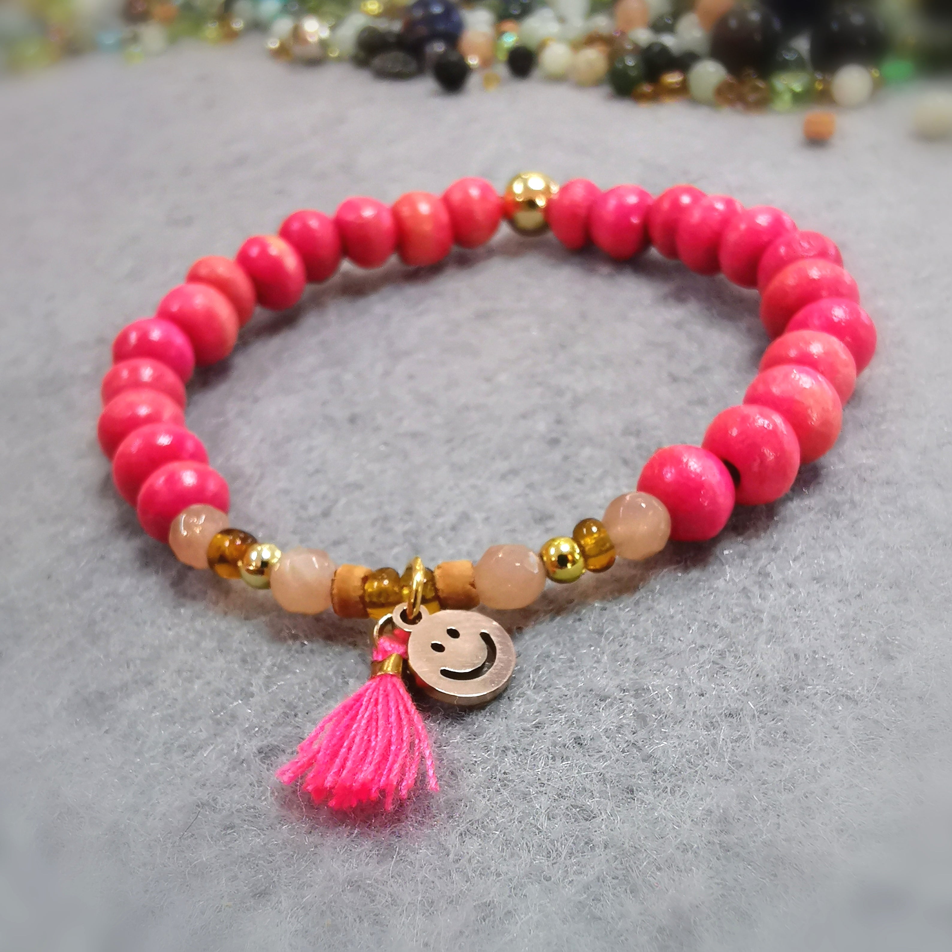 🌞 Smiley Sunstone Children's Gemstone Bracelet – Joy, Lightness & Heart Energy