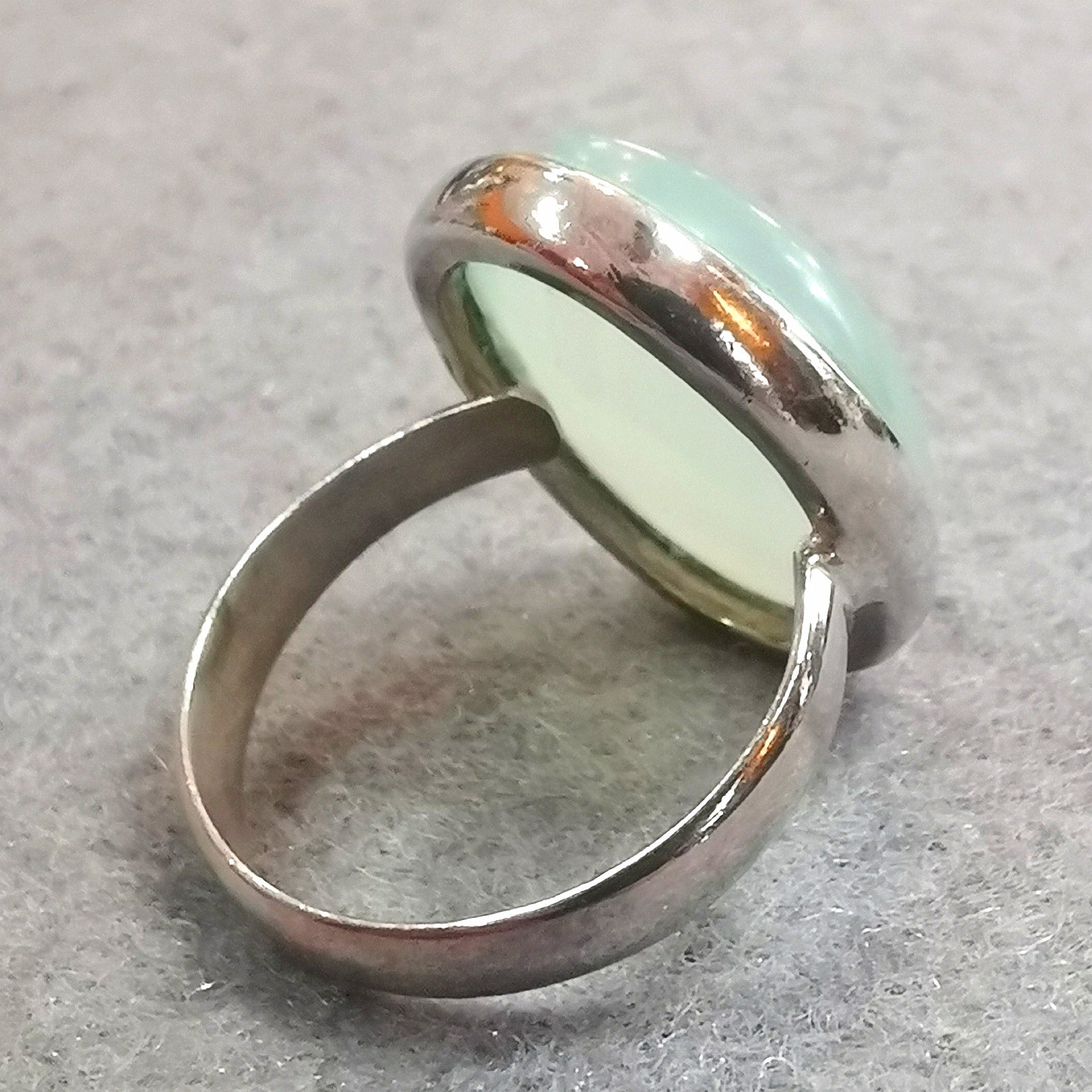 Aqua Aura Edelstein Ring – Licht & Karmaerlösung