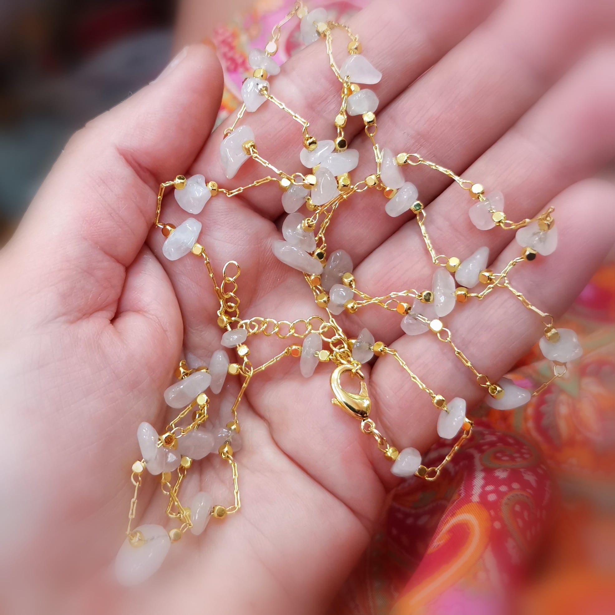 Rosenquarz Edelstein Boho Kette – 80 cm – geweiht für Liebe, Harmonie & Herzöffnung (Kopie)