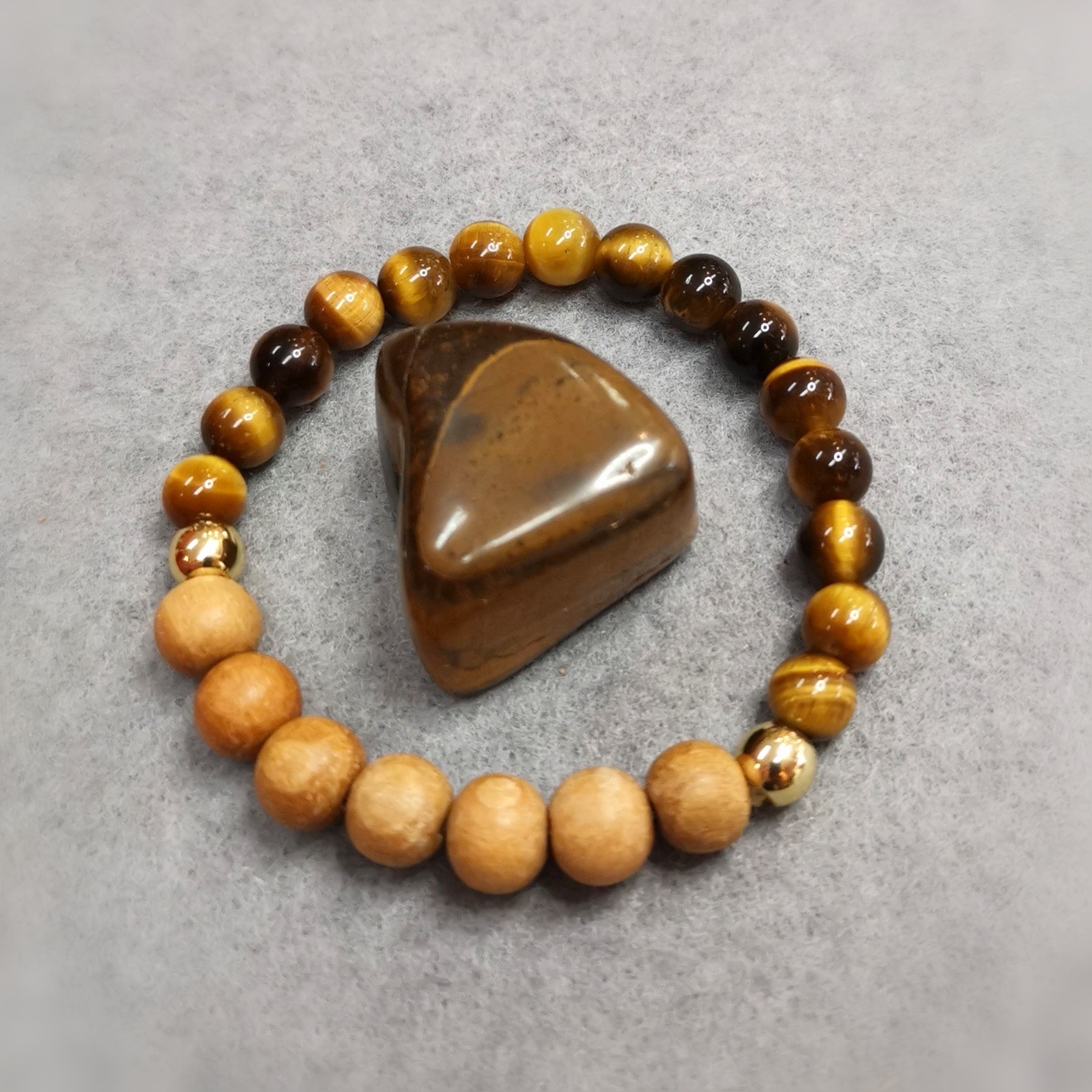 🐯 Tiger's Eye & Sandalwood Children's Bracelet Set – Clarity, Courage & Inner Strength