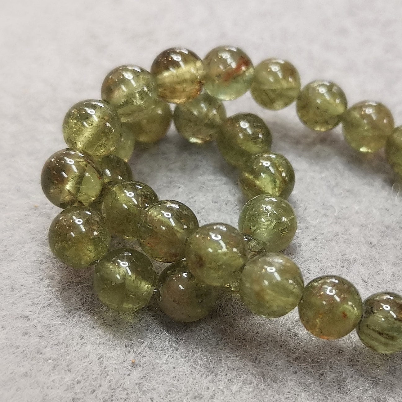 Prehnite Witch's Knot Karma Gemstone Bracelet – Heart Opening, Protection & Inner Peace