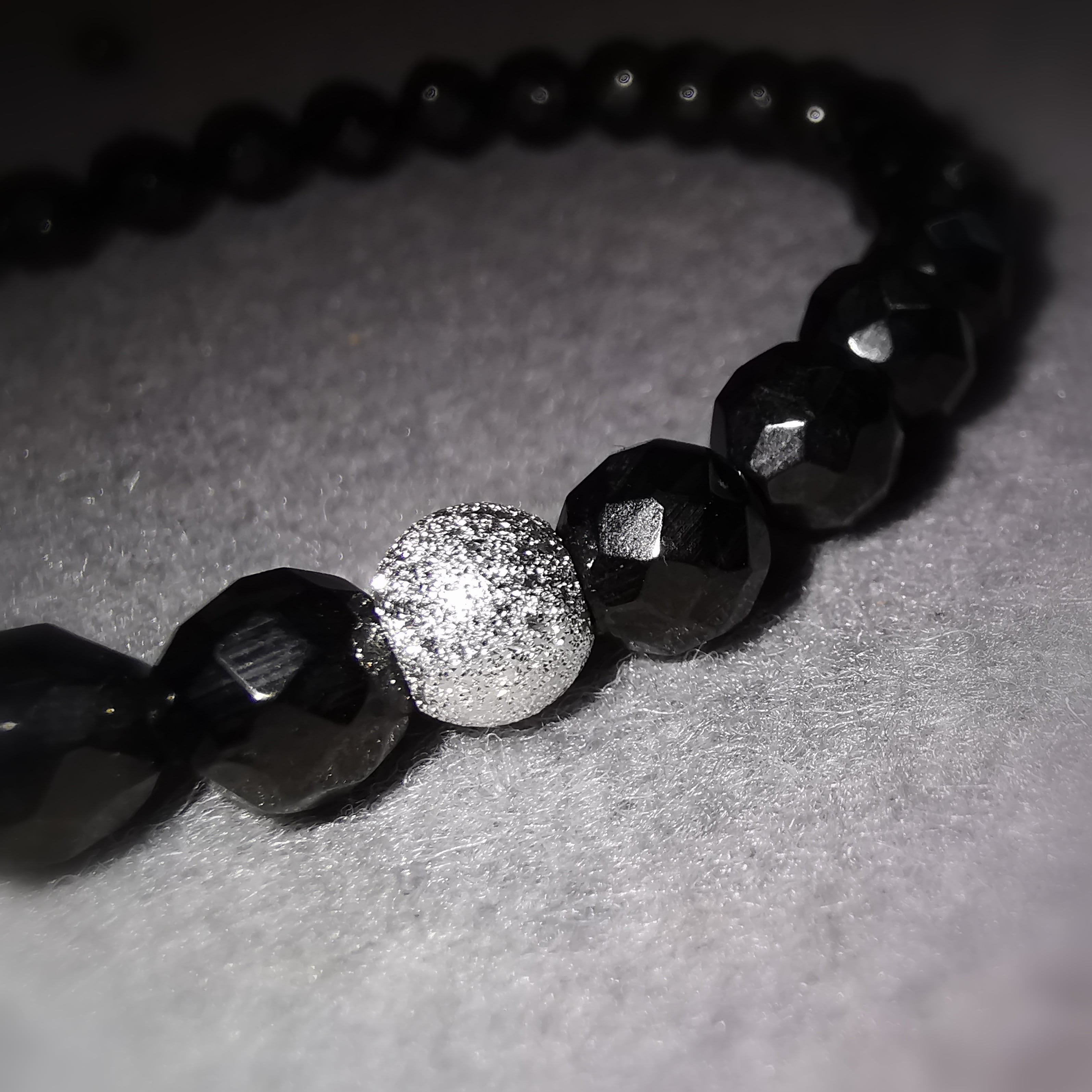 Gagat Karma Edelstein Heilstein Armband – Anti-Stress, Erdung & neue Kraft