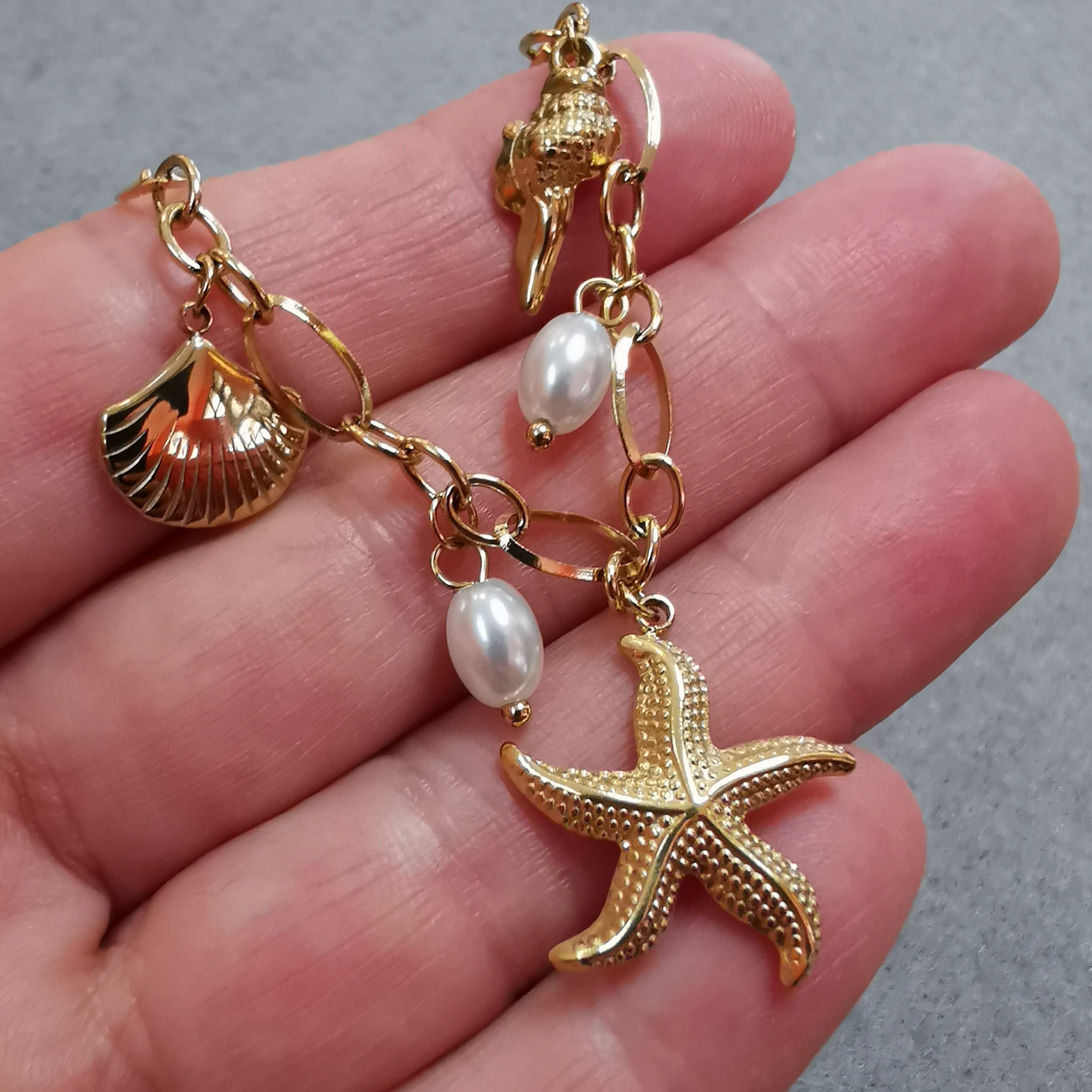 Meer & Strand Boho Kette mit Seestern & Muschel – Leichtigkeit & Lebensfreude