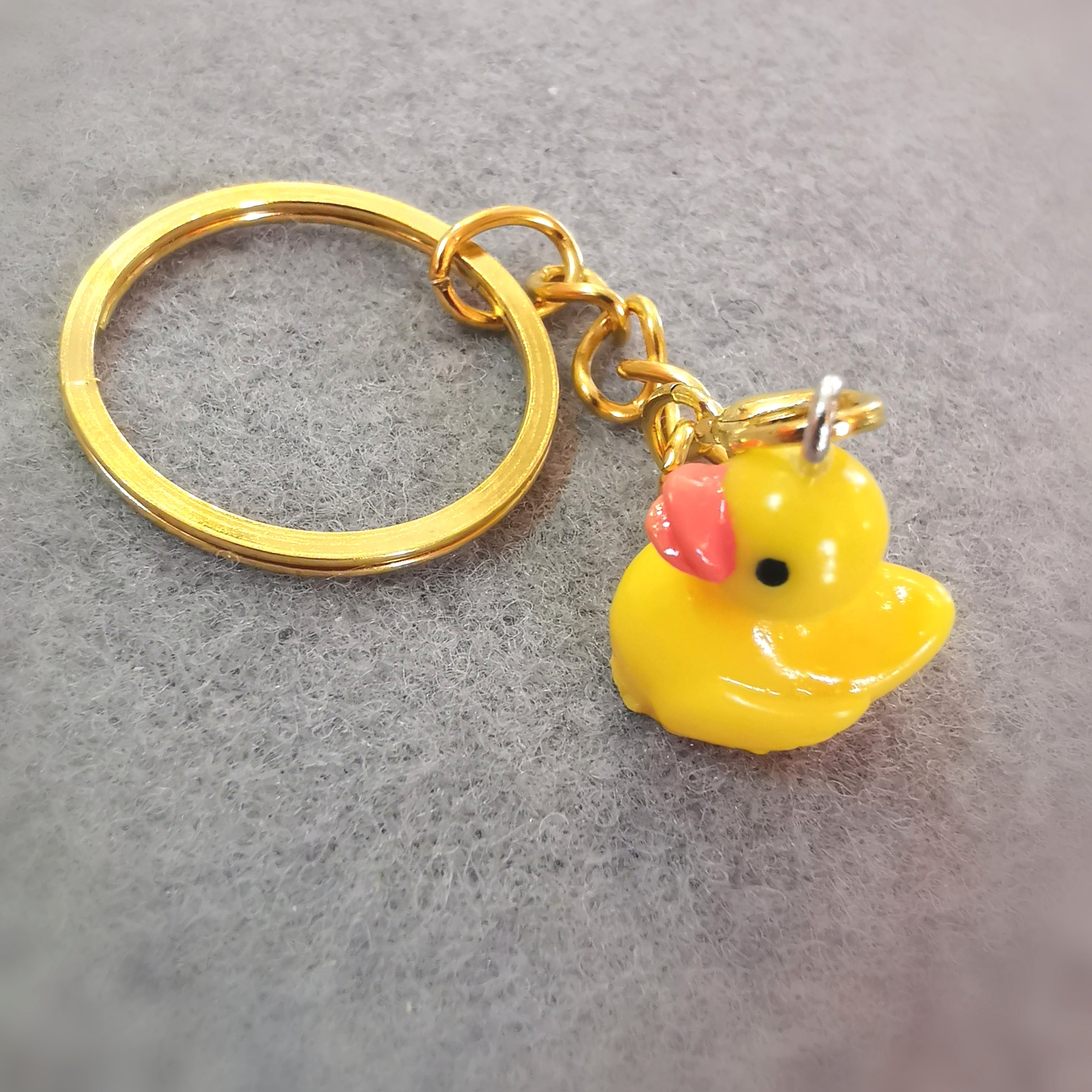 Ente Entchen Schlüsselanhänger Charm Edelstahl – Sommer, Lebensfreude, Leichtigkeit & neue Wege