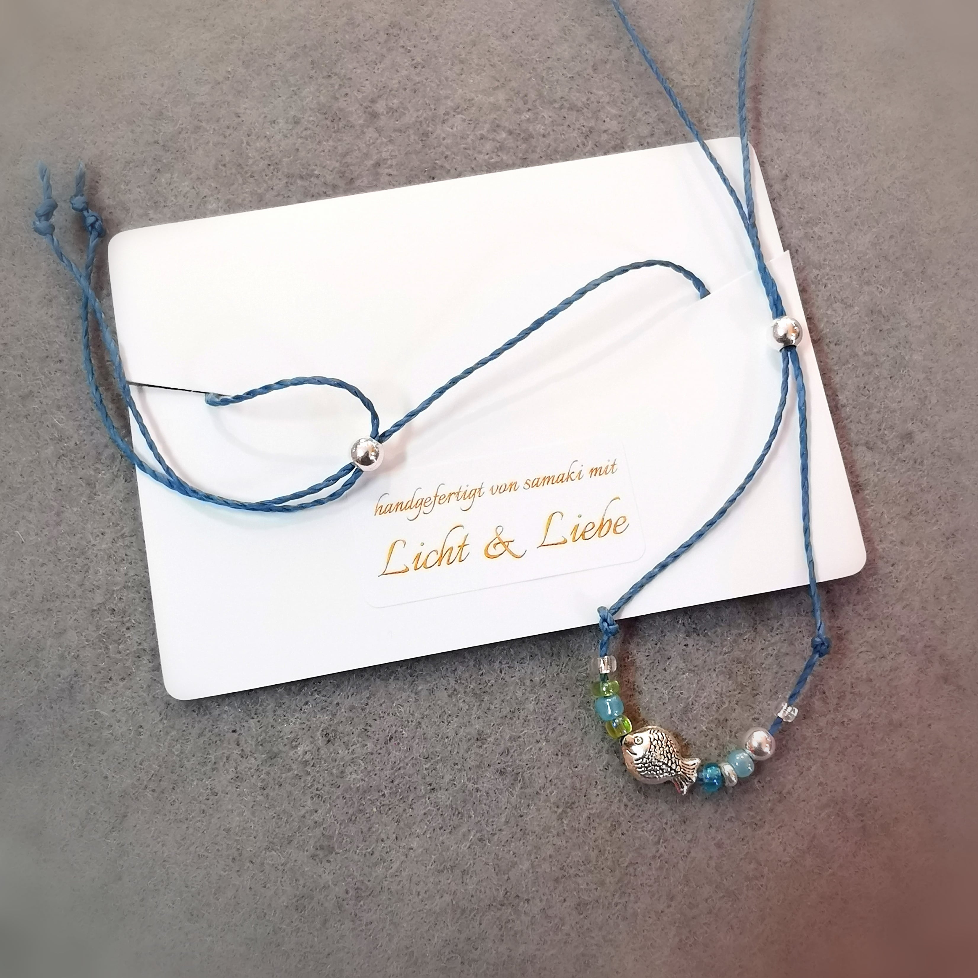 🐟 Lucky Fish Glücksbringer Krafttier Karma Armband – geweiht für Freiheit & Freude