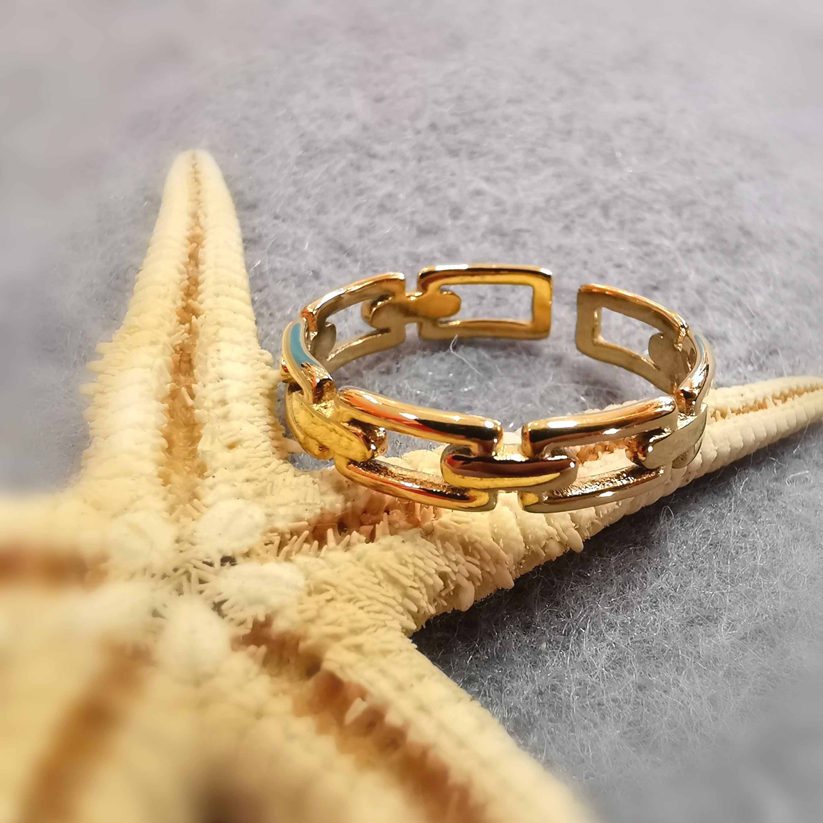 Boho Gold: Be You Edelstahl Ring – "ich ehre mich"