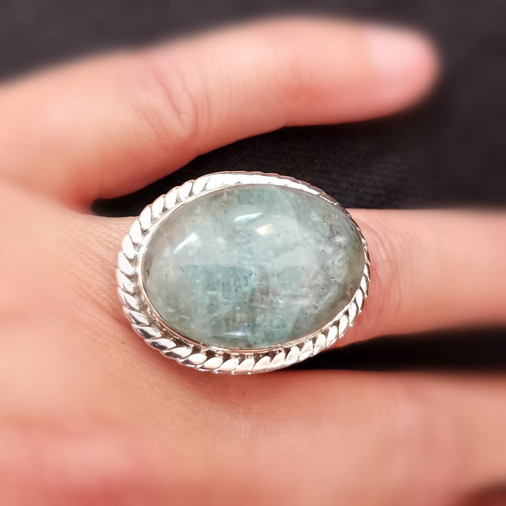 Labradorit Edelstein Sterlingsilber Ring geweiht – Harmonie & innere Tiefe