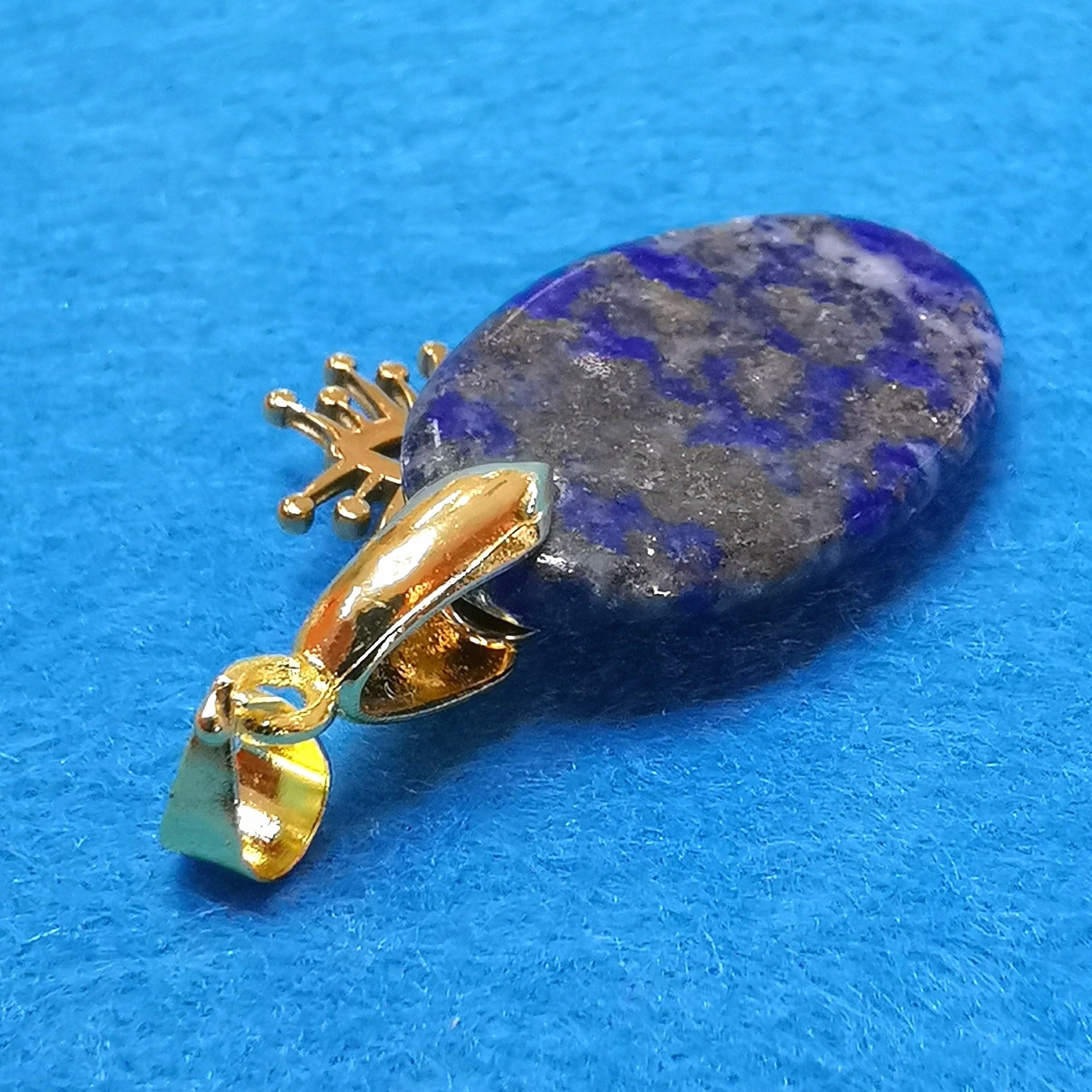 👁️🗨️ Lapislazuli Amulett mit göttlichem Auge – geweiht für Schutz, Klarheit & spirituelle Führung
