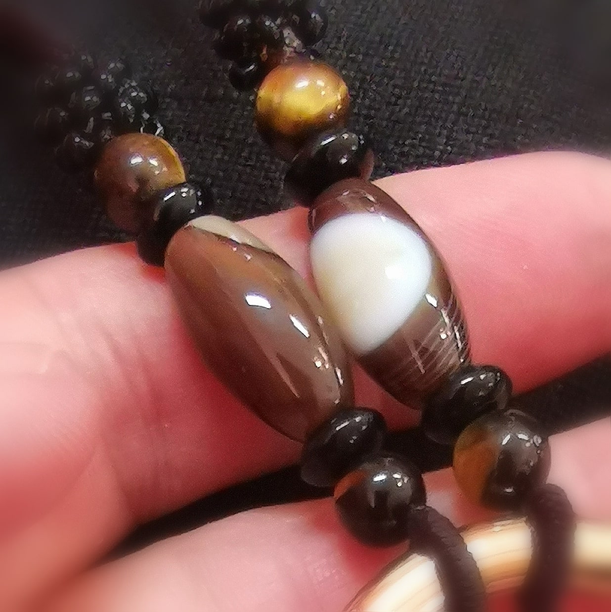 Amethyst Tibet Achat Karma Gold Kette – geweiht für Gefühle, Stärke & Einzigartigkeit