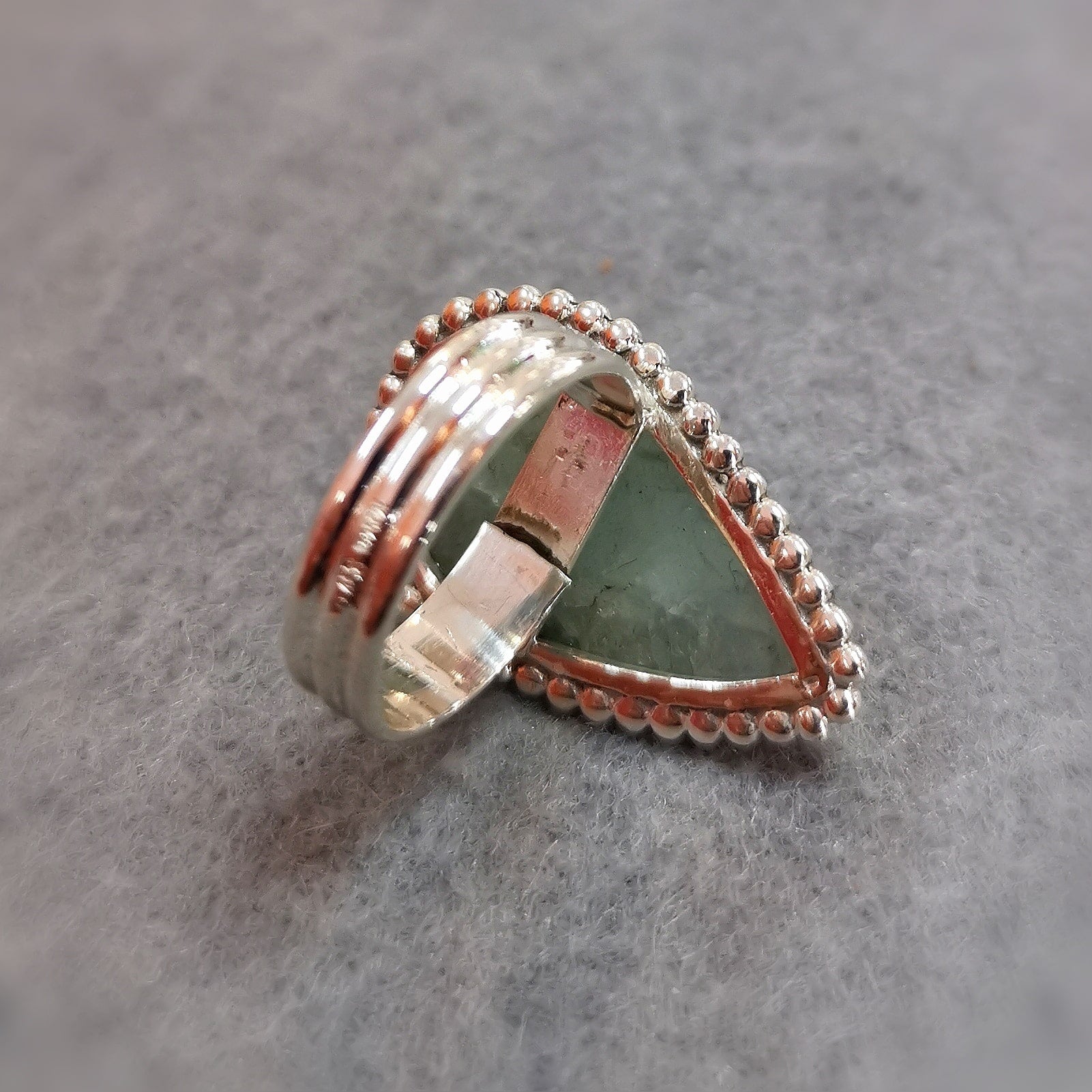 Aquamarin Edelstein Sterlingsilber Ring, geweiht – Klarheit & innere Ruhe