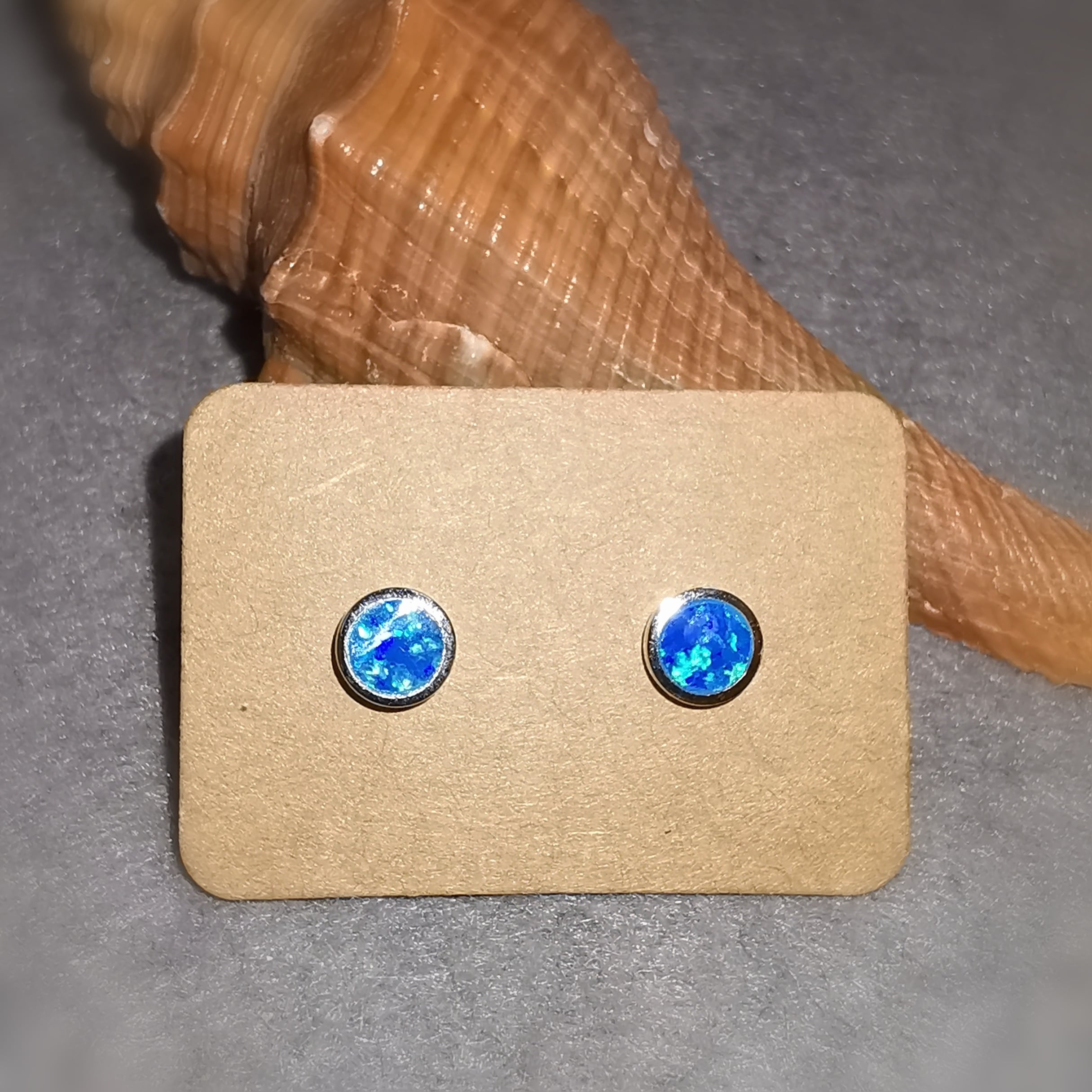 Blauer Opal Ohrringe – Edelstein & Sterlingsilber - Seelenlicht