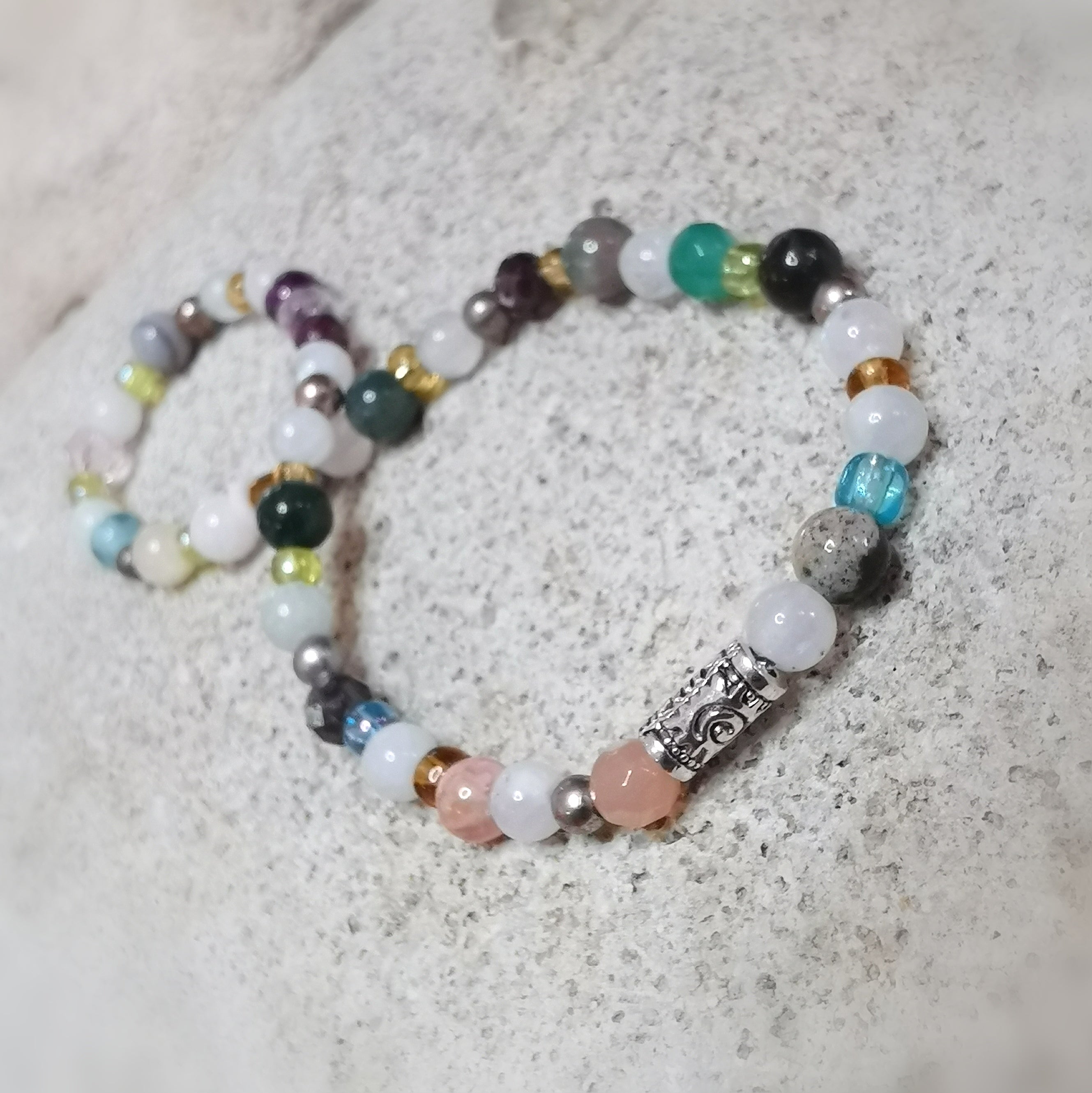 Yoga Energie Armband Edelstein Mix – geweiht für Chakra Balance