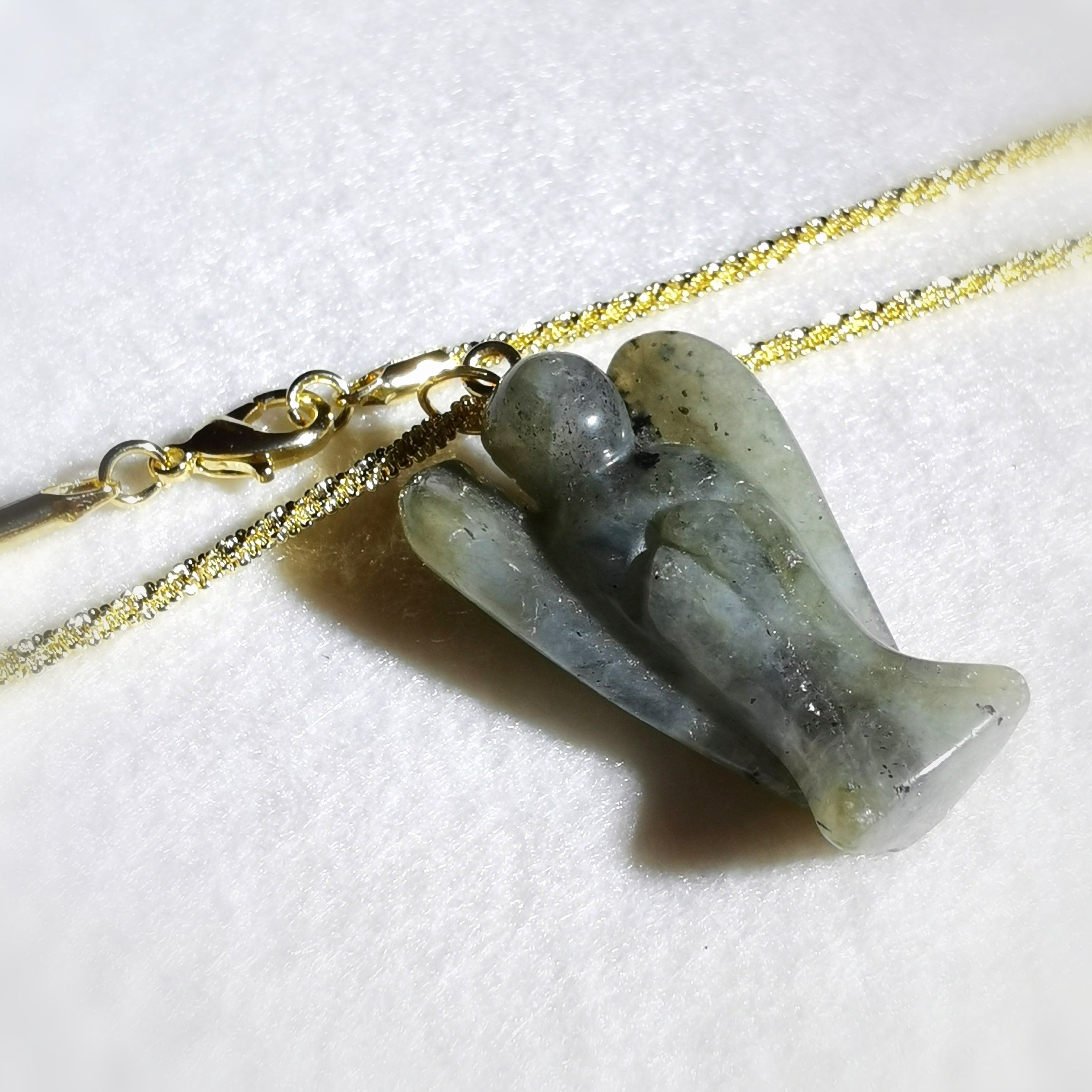 💫 Labradorit Engel Edelstein Kette – geweiht für Eigenliebe & Intuition
