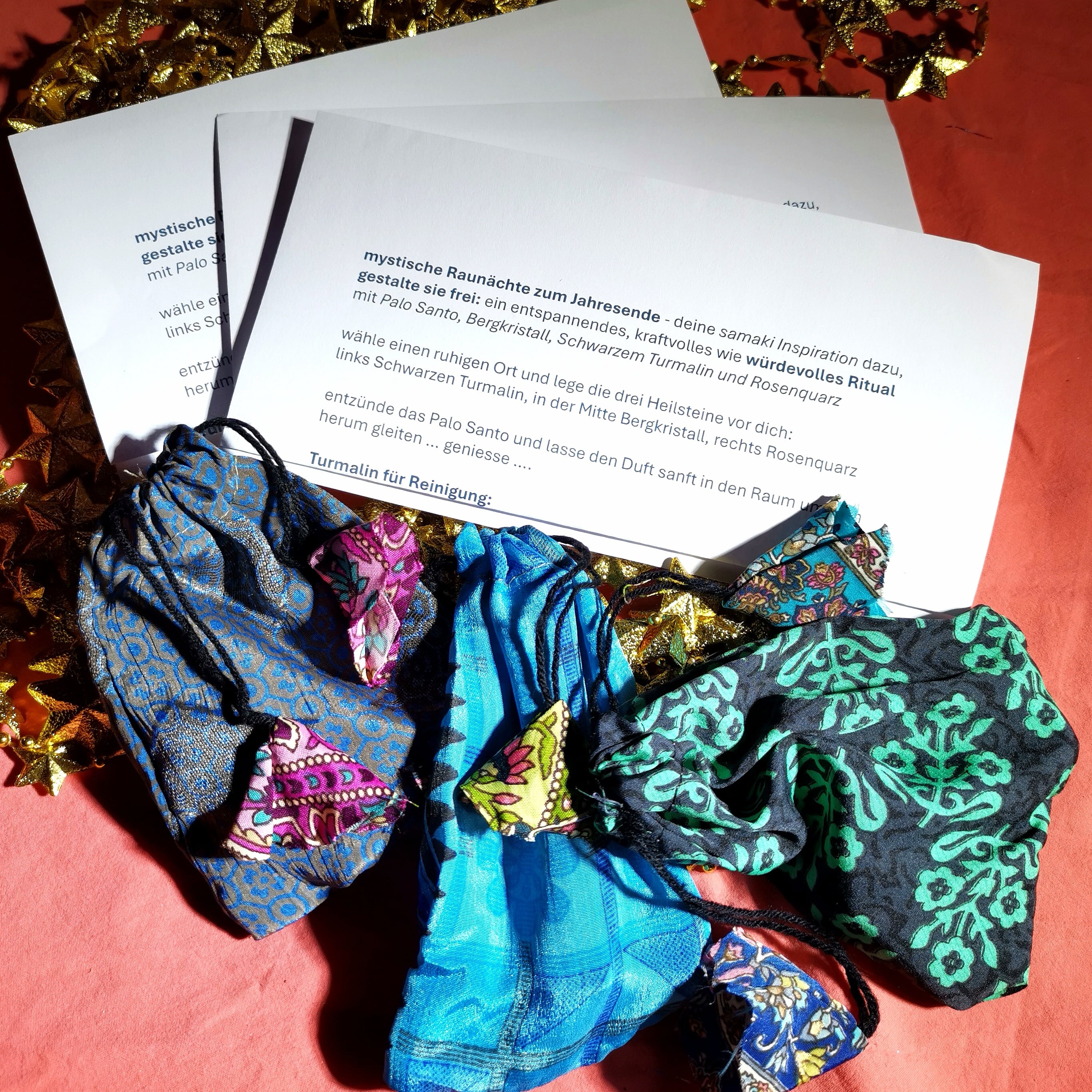 Raunacht-Aktiv-Päckchen geweiht · Bergkristall, Turmalin & Rosenquarz
