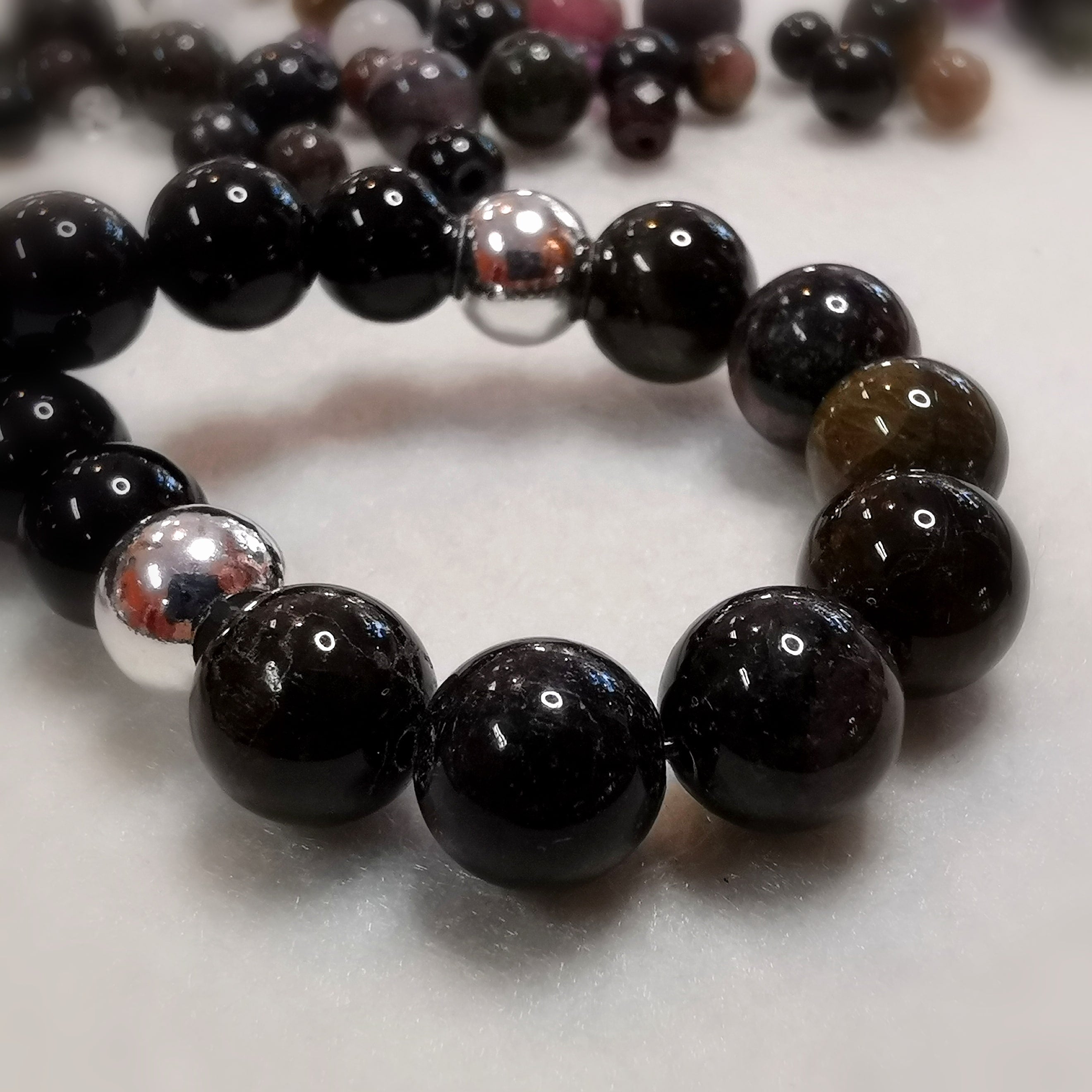 Turmalin & Onyx Armband Männer · Schutz & Stärke · Reiki geweiht