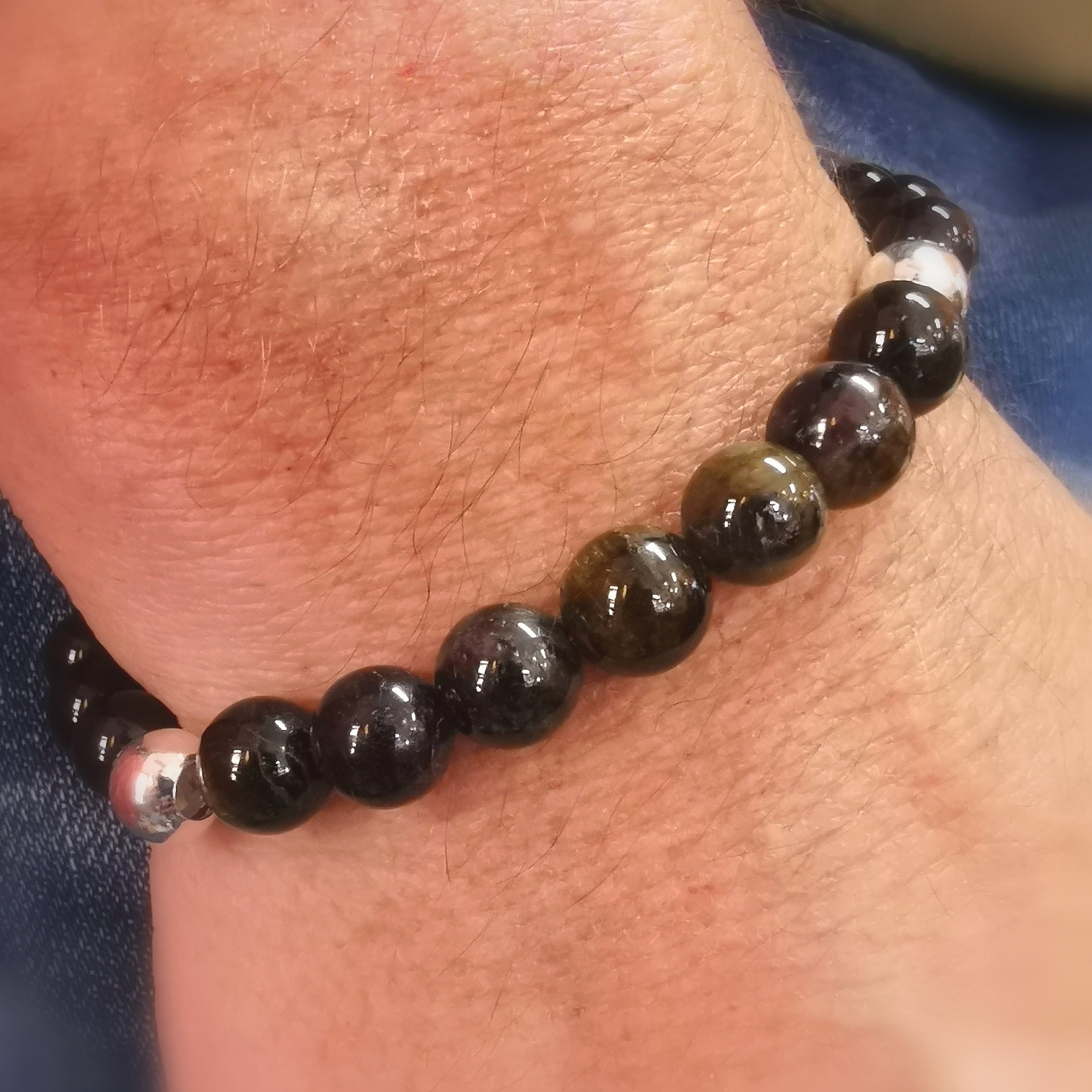 Turmalin & Onyx Armband Männer · Schutz & Stärke · Reiki geweiht