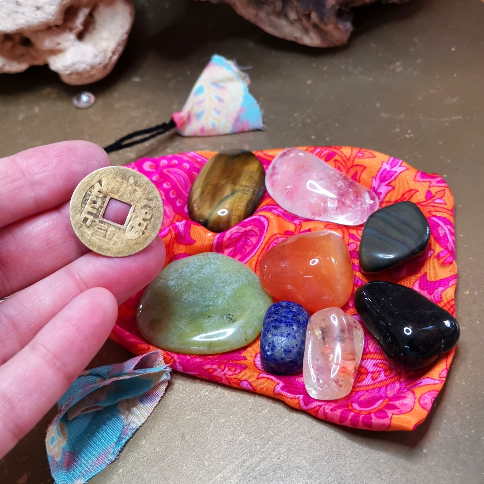 Feuerpferd Jahr 2026 Heilstein Set – geweiht für Harmonie, Mut & neue Wege