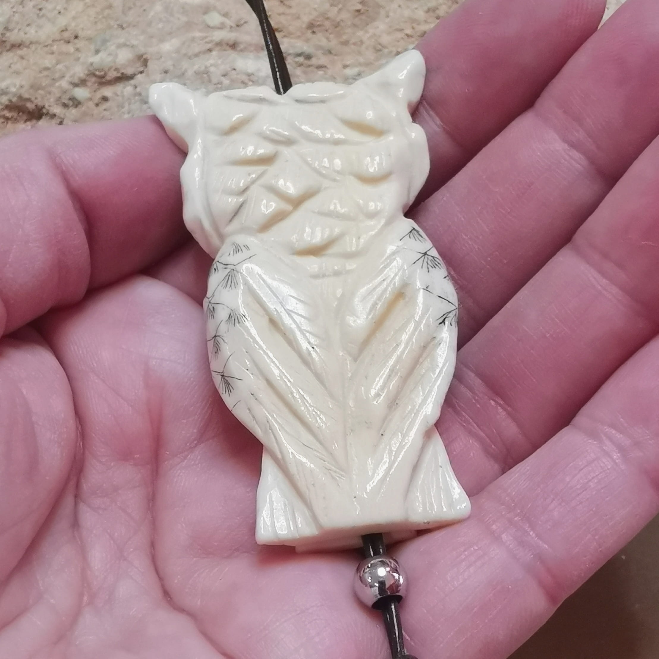 Collar Karma Animal de Poder Búho XL: consagrado para el conocimiento profundo, la intuición y la confianza primordial