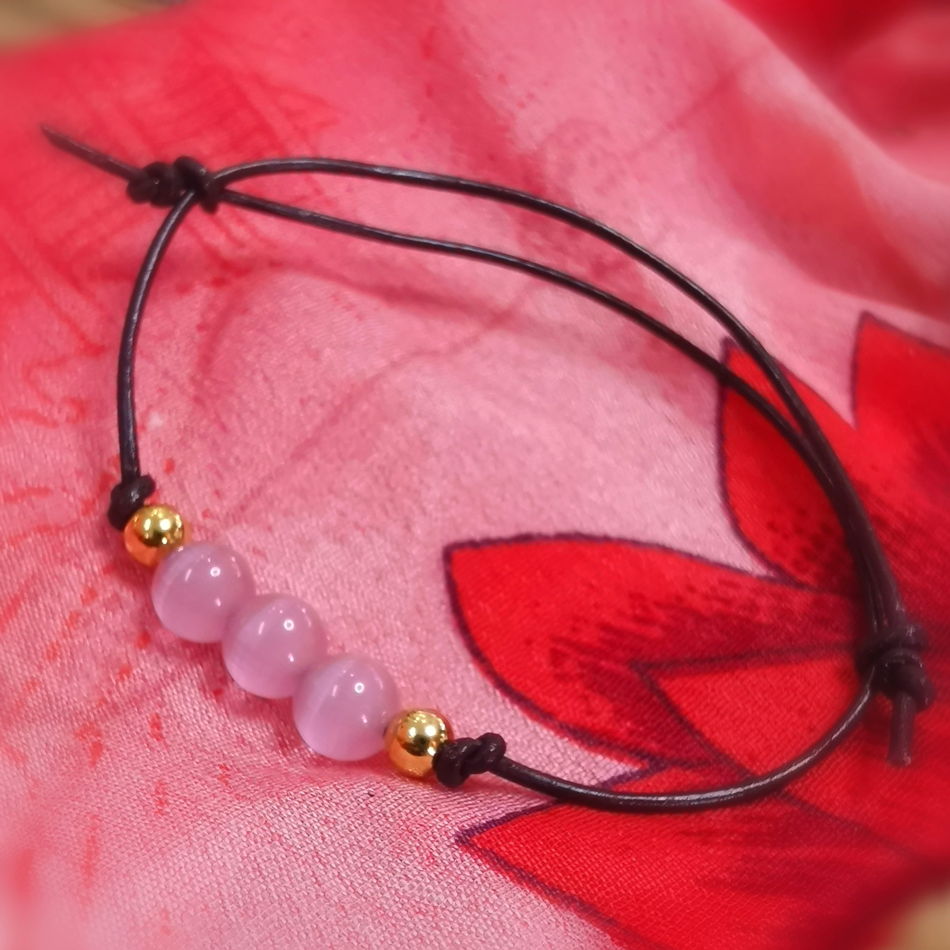 Katzenauge Edelstein Yoga Karma Armband – geweiht für Herzenergie & liebevolle Klarheit
