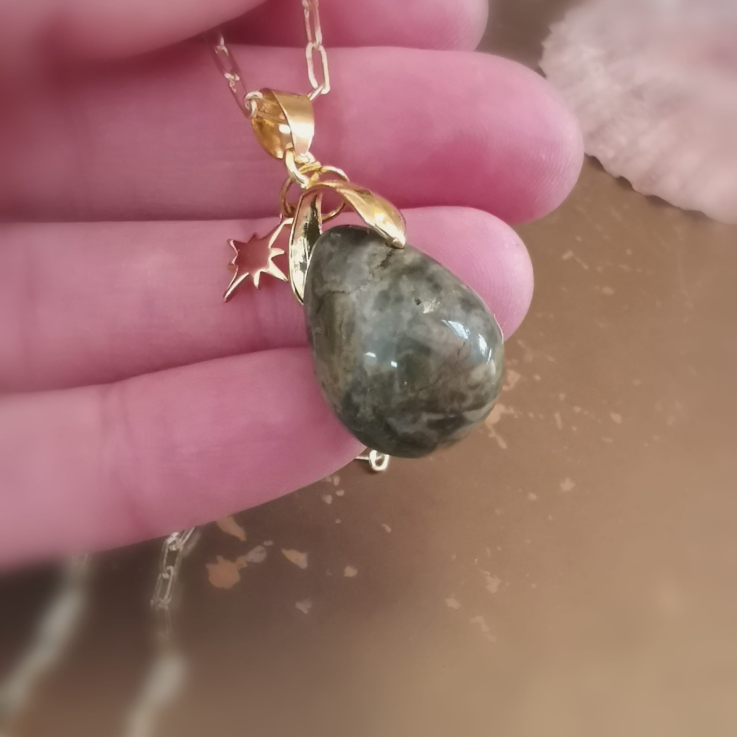 Ozean Jaspis Edelstein Polarstern Kette – geweiht für Orientierung, neue Wege & Vertrauen Wege