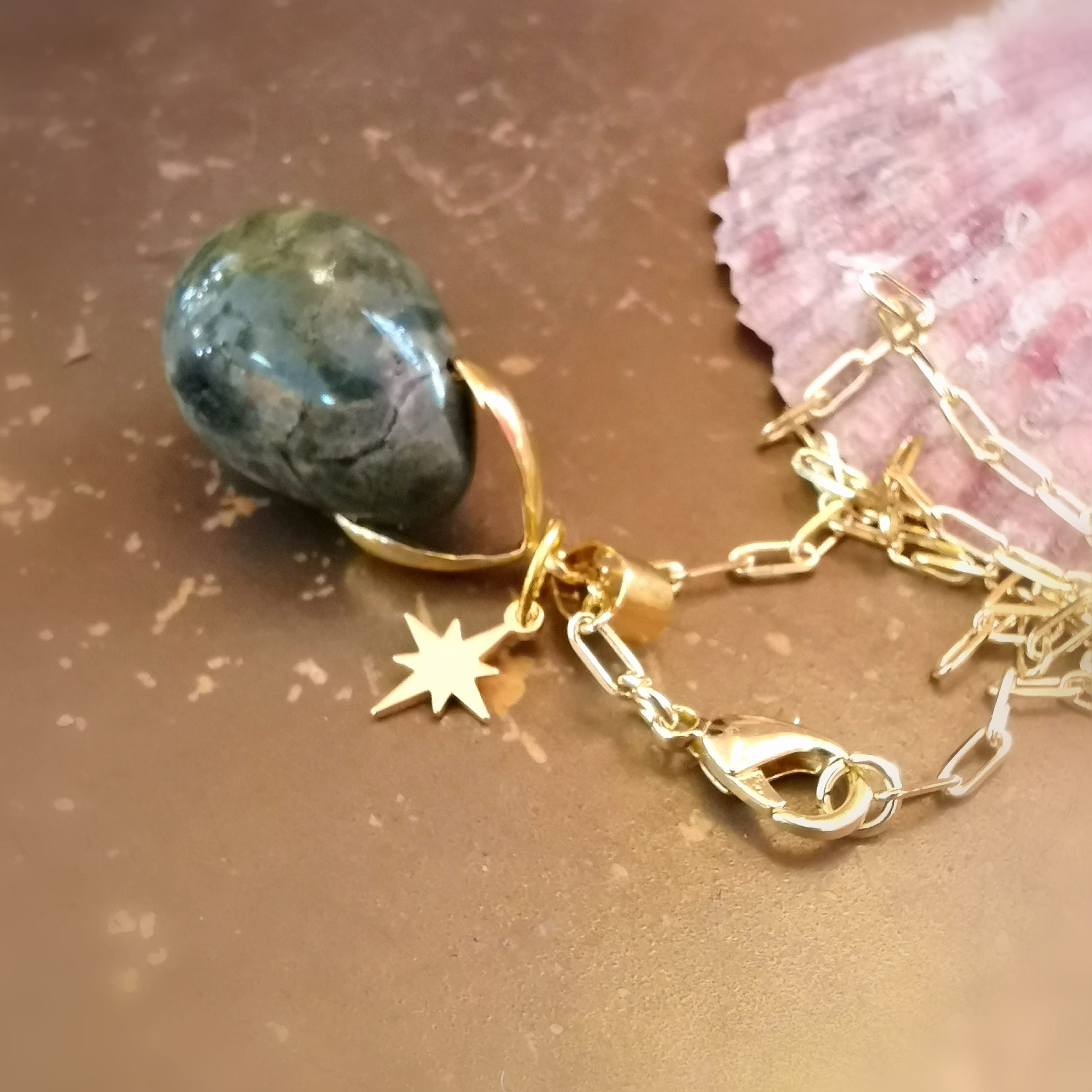 Ozean Jaspis Edelstein Polarstern Kette – geweiht für Orientierung, neue Wege & Vertrauen Wege