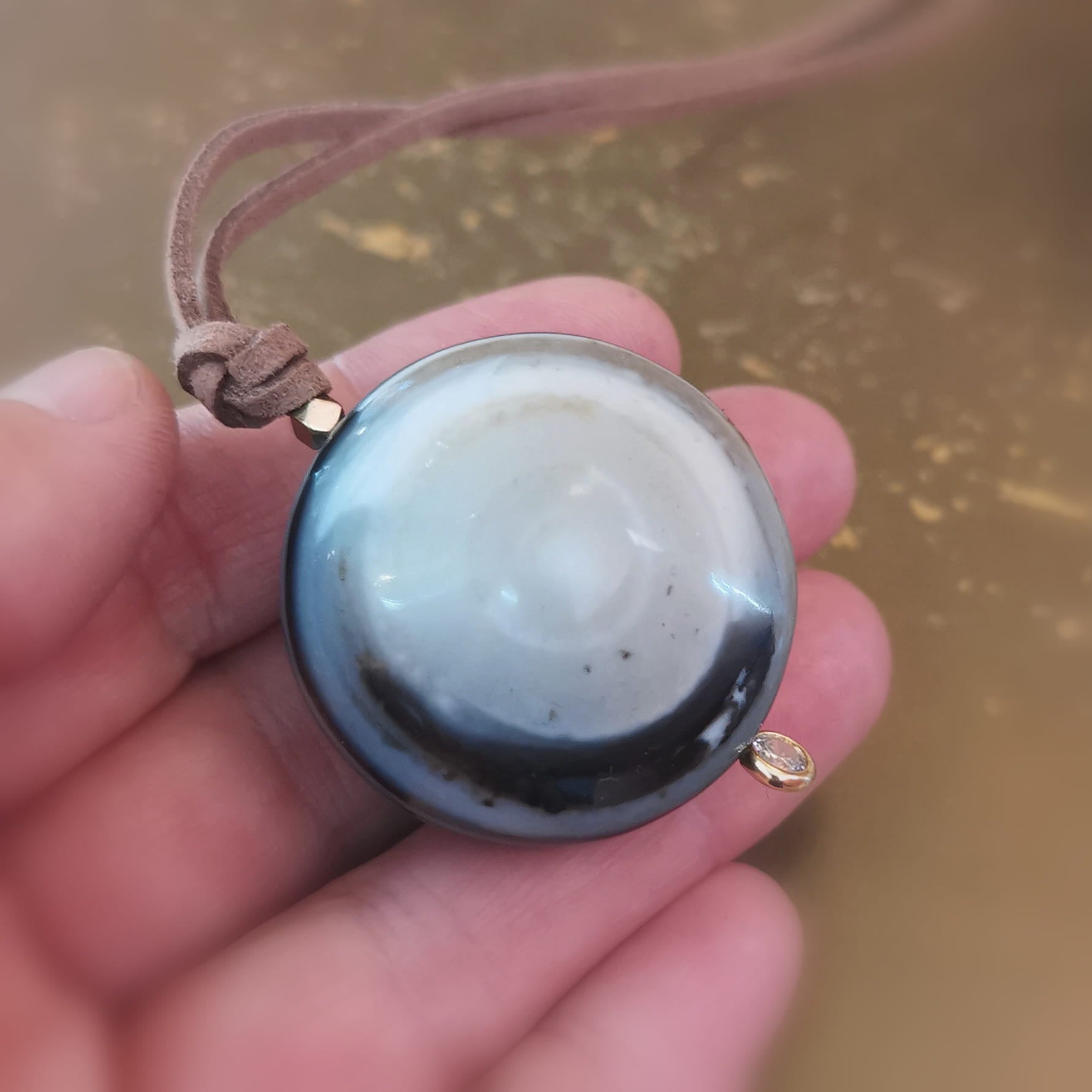 Shiva Auge Schichtachat Edelstein Kette – geweiht für Schutz & Bewusstsein