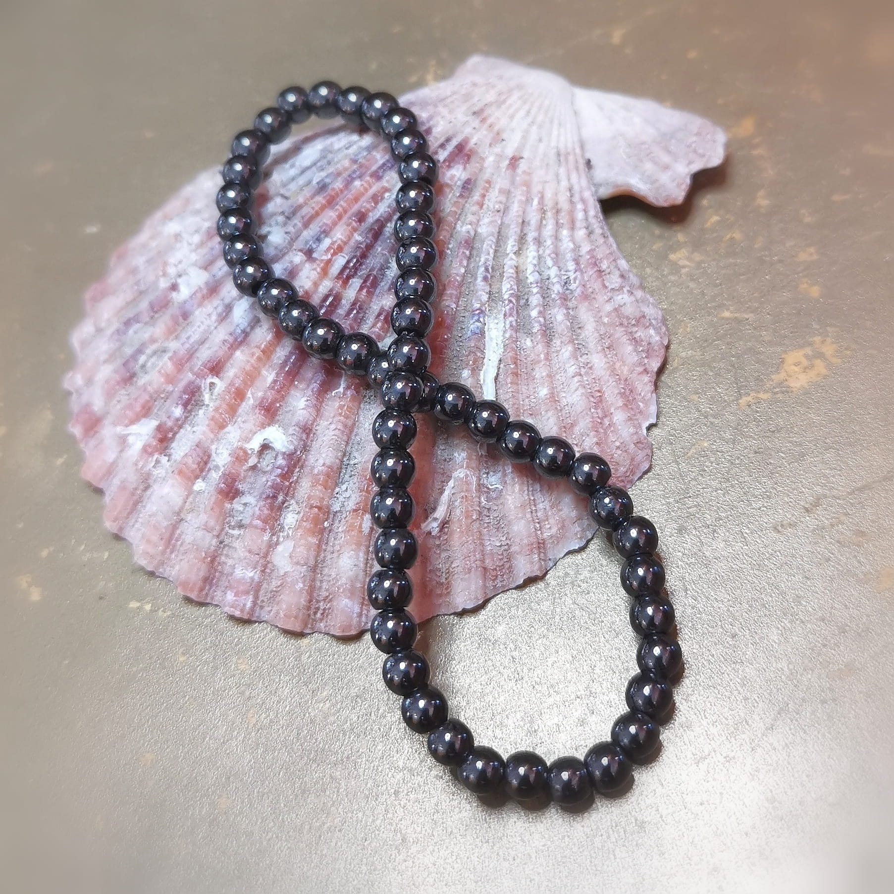 Magnetit Hämatit Edelstein Armband – geweiht für Erdung, Schutz & Lebensenergie